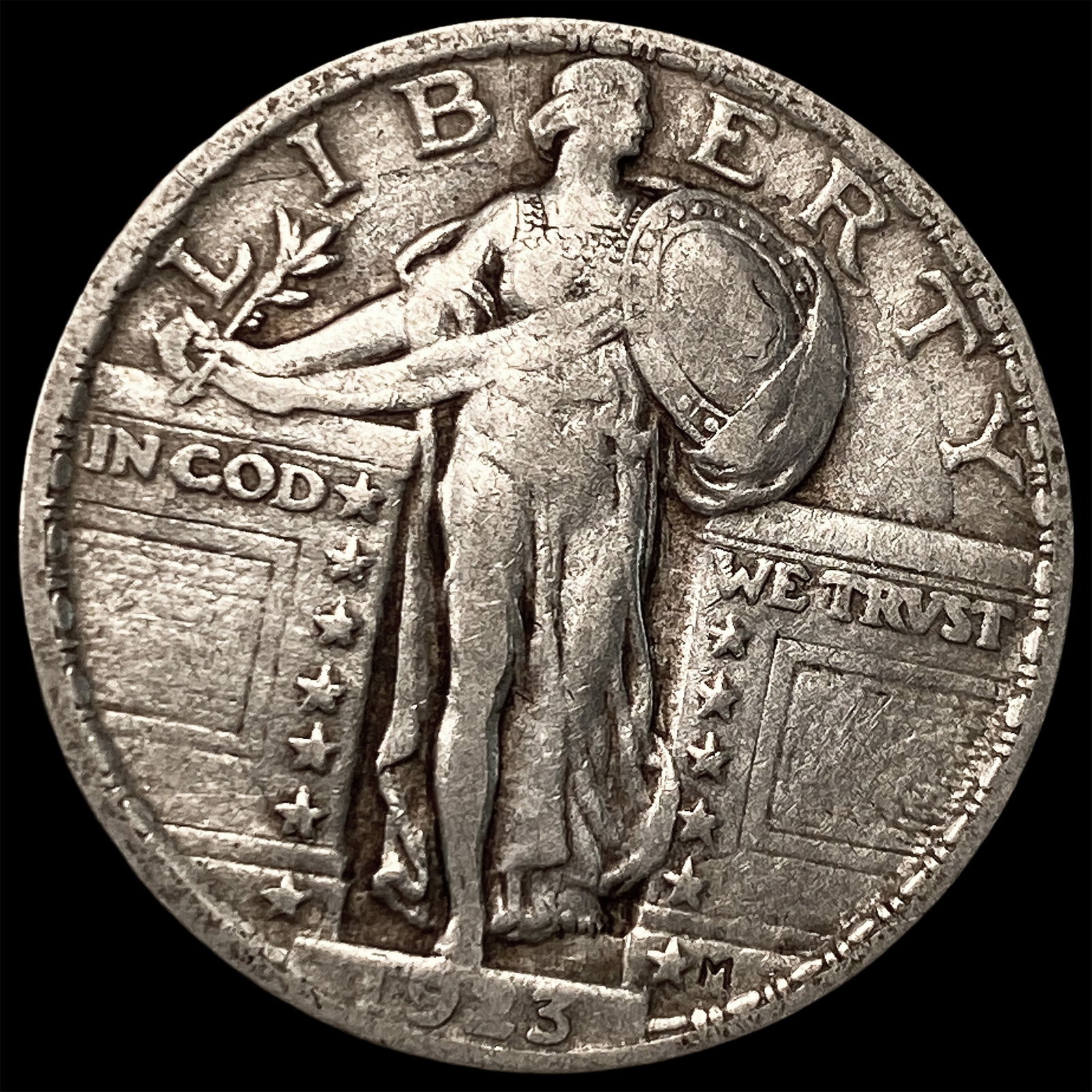 1923-S Silver Standing Liberty Quarter LIGHTLY CIRCULATED (1 of 2)