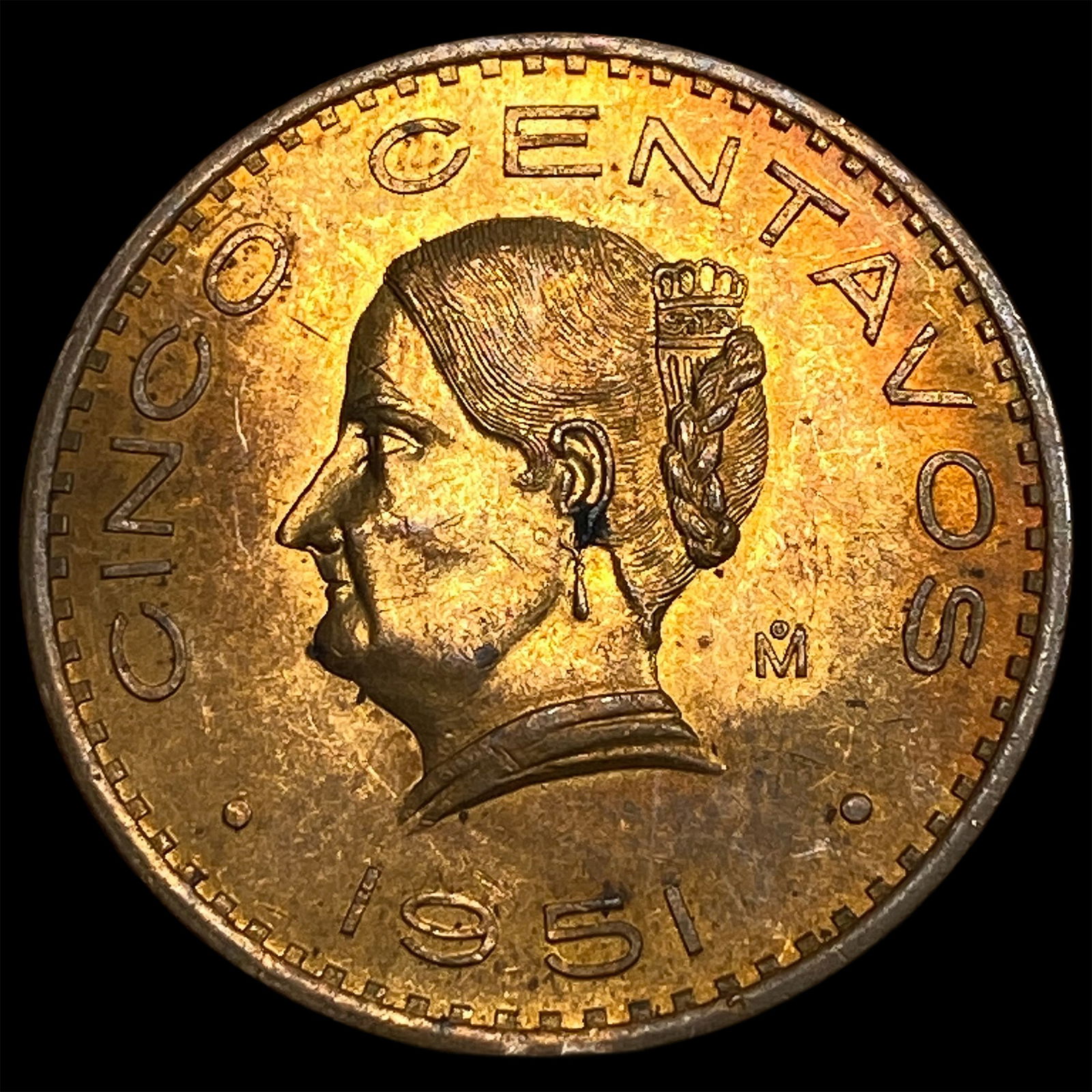 1951 Mexico 5 Centavos NEARLY UNCIRCULATED (1 of 2)