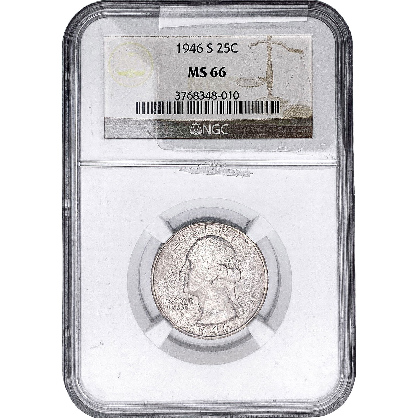 1946 Washington Silver Quarter NGC MS66 (1 of 2)