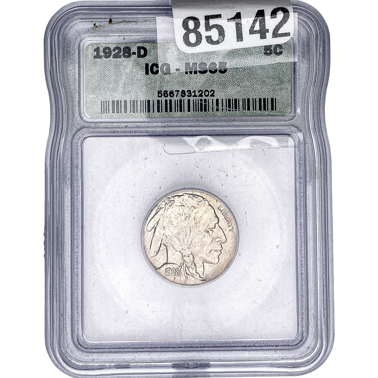 1926-D Buffalo Nickel ICG MS65: 1926-D Buffalo Nickel ICG MS65