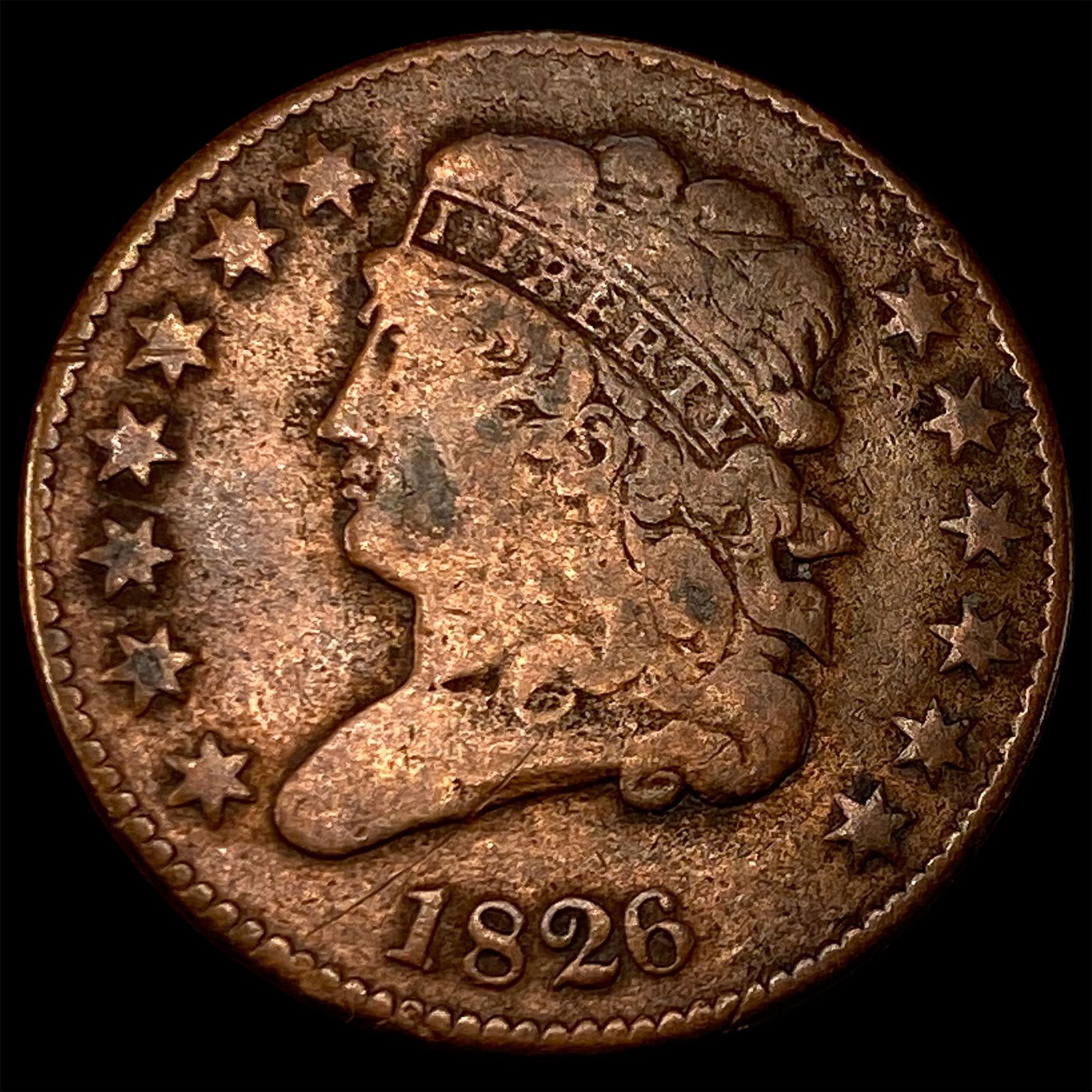 1826 Classic Head Half Cent LIGHTLY CIRCULATED (1 of 2)