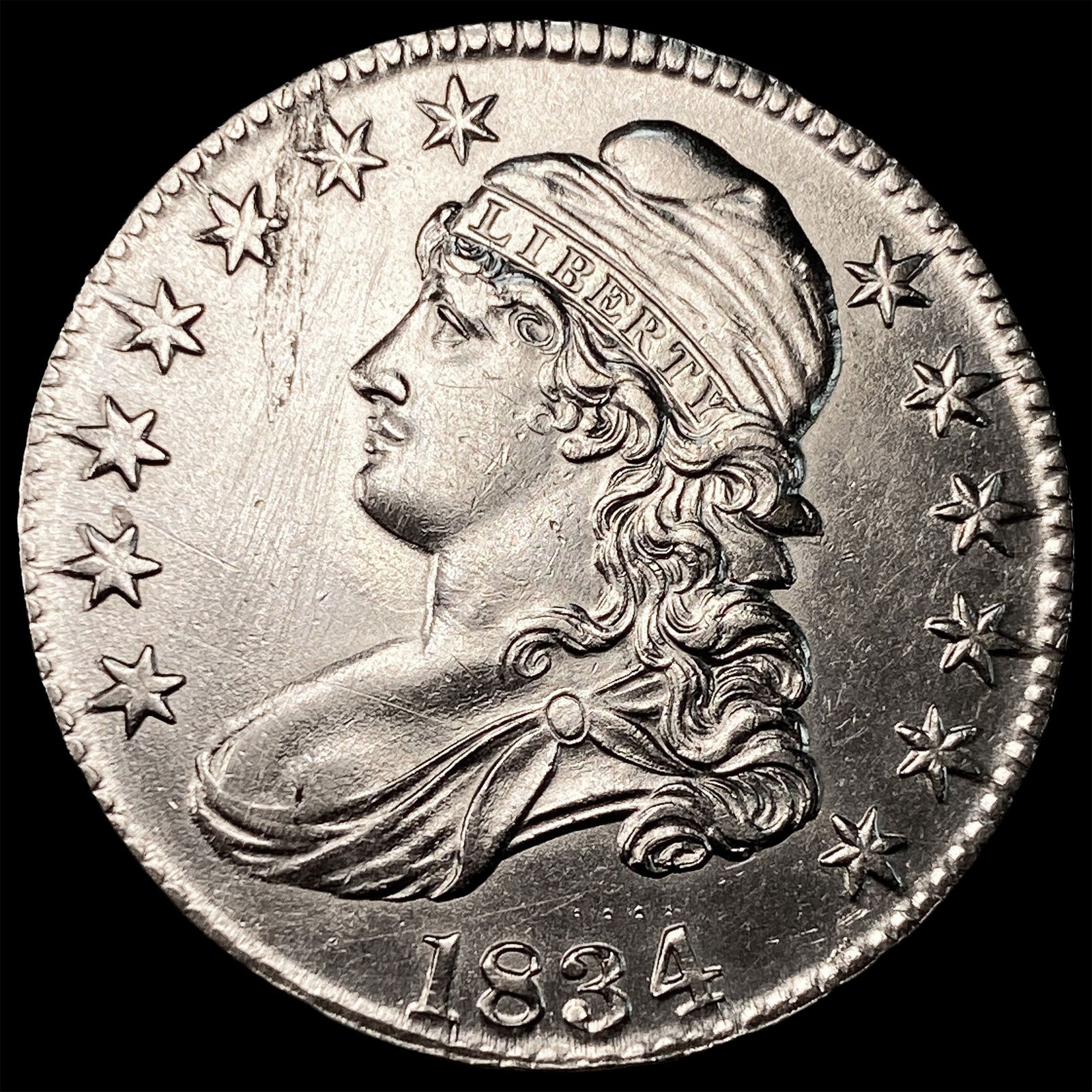 1834 Capped Bust Half Dollar CLOSELY UNCIRCULATED (1 of 2)