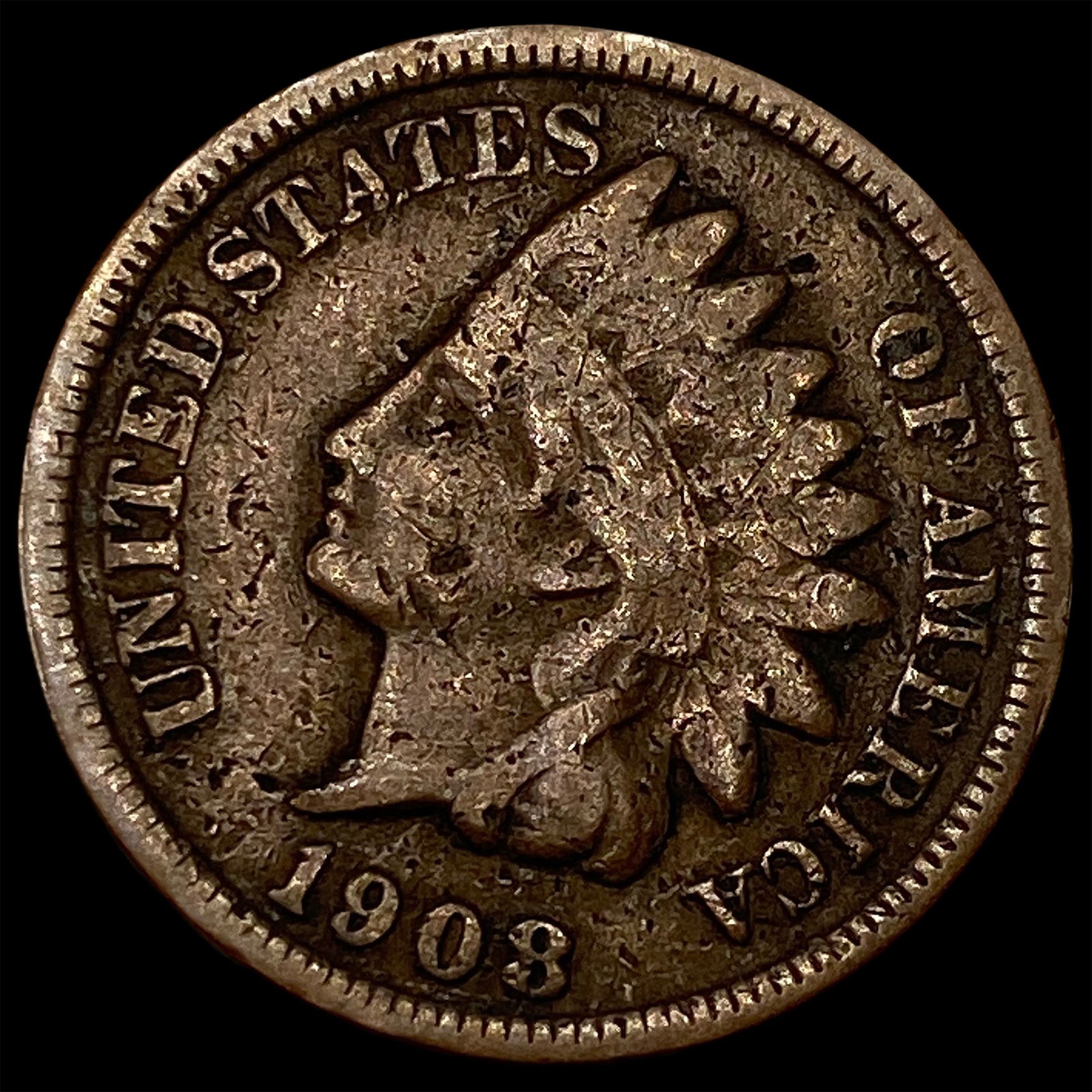 1908-S Indian Head Cent LIGHTLY CIRCULATED: 1908-S Indian Head Cent LIGHTLY CIRCULATED