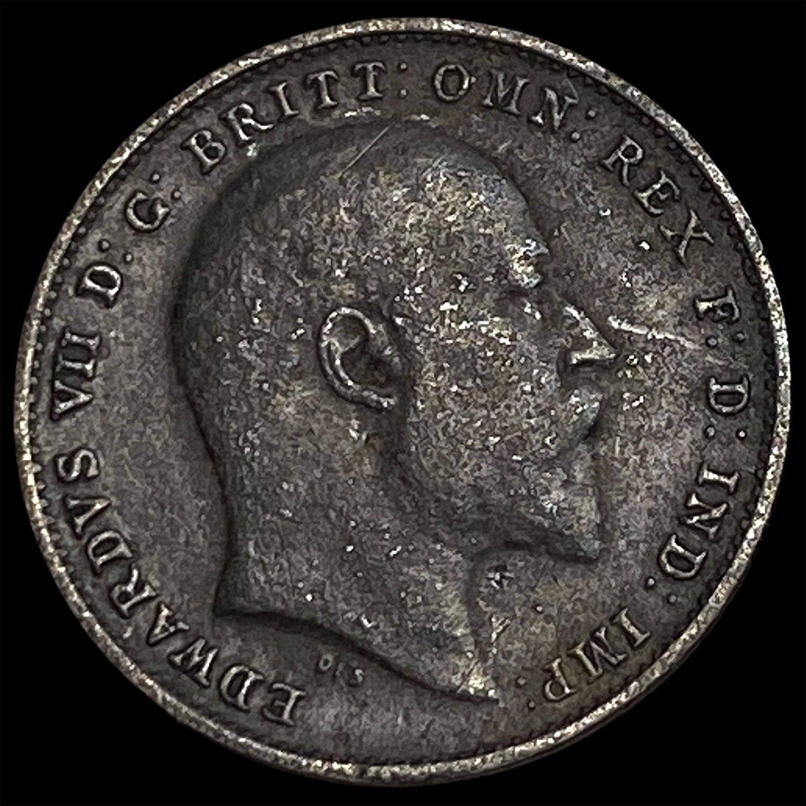 1908 Great Britain Silver 3 Pence - Edward VII NEARLY UNCIRCULATED: 1908 Great Britain Silver 3 Pence - Edward VII NEARLY UNCIRCULATED