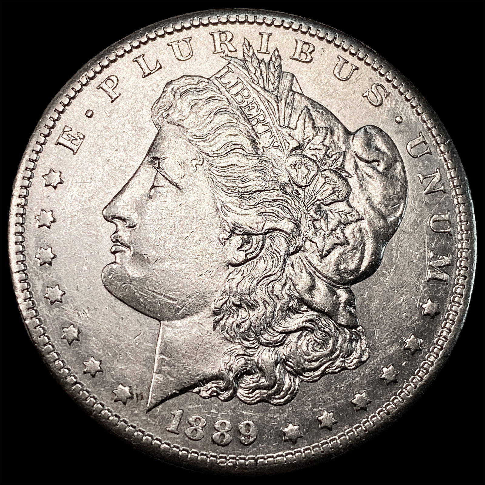 1889-S Silver Morgan Dollar CHOICE AU: 1889-S Silver Morgan Dollar CHOICE AU