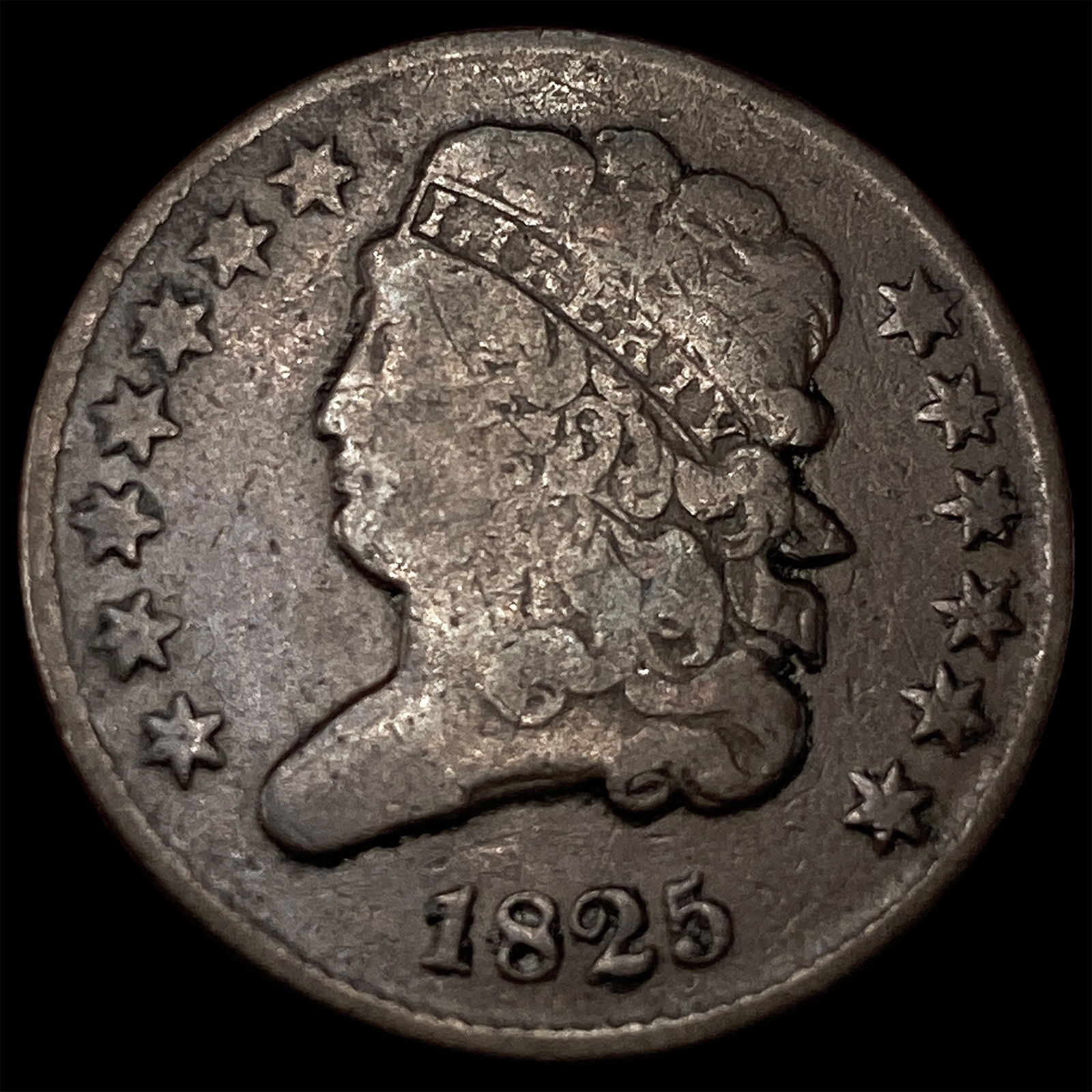 1825 Classic Head Half Cent LIGHTLY CIRCULATED: 1825 Classic Head Half Cent LIGHTLY CIRCULATED