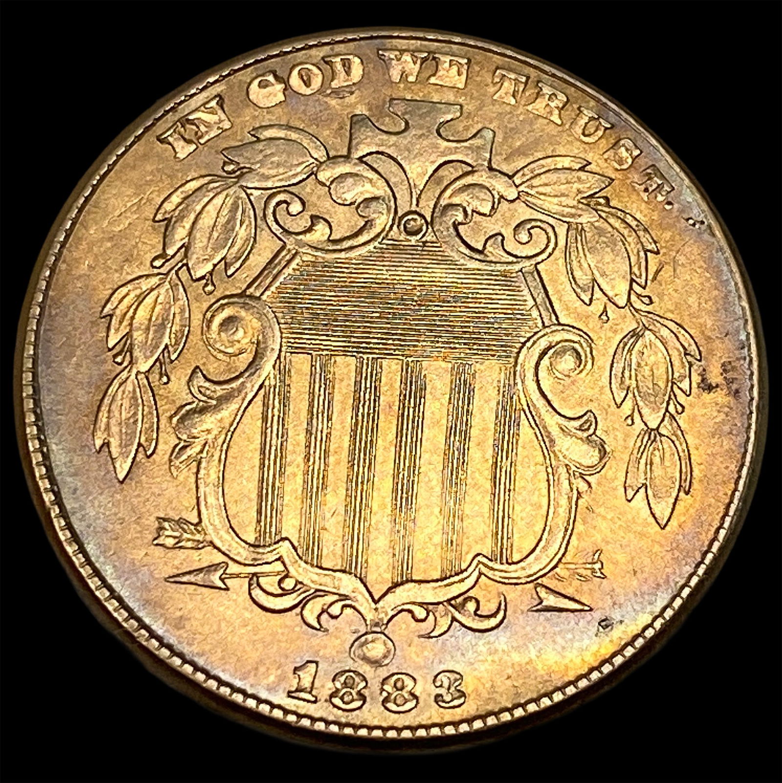 1883 Shield Nickel CLOSELY UNCIRCULATED: 1883 Shield Nickel CLOSELY UNCIRCULATED