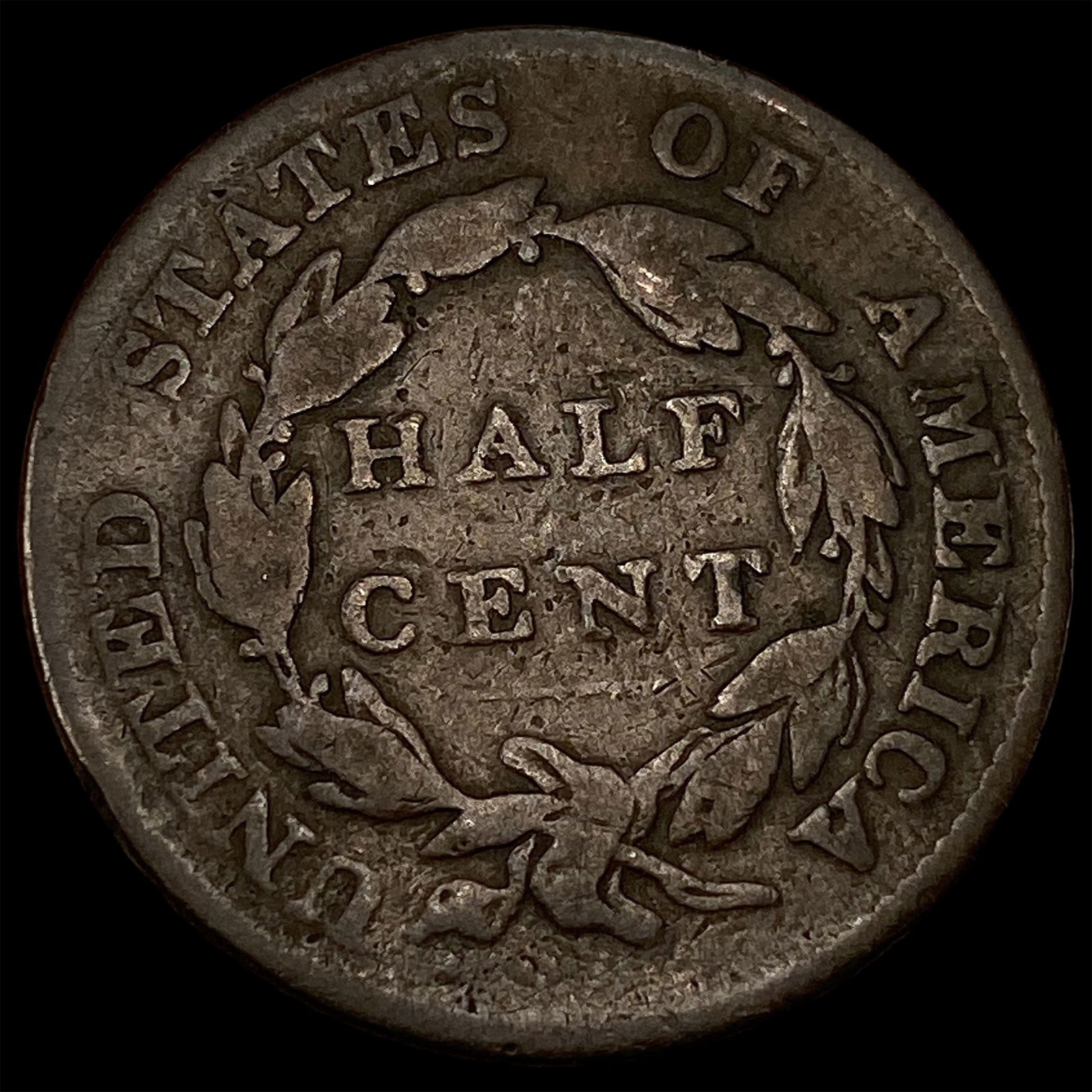 1826 Copper Half Cent NICELY CIRCULATED - 2