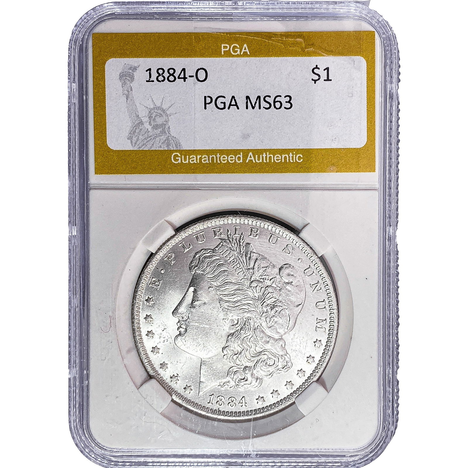 1884-O Morgan Silver Dollar PGA MS63: 1884-O Morgan Silver Dollar PGA MS63
