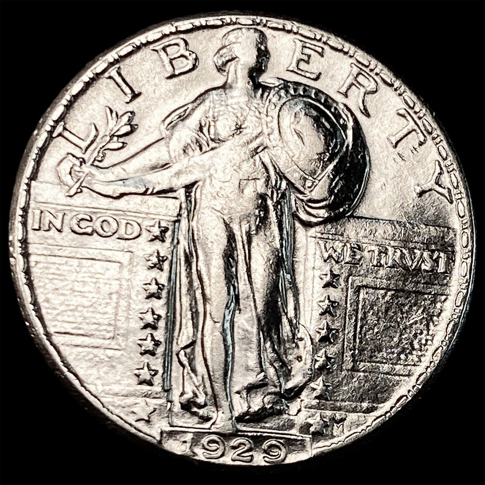 1929 Standing Liberty Quarter CLOSELY UNCIRCULATED: 1929 Standing Liberty Quarter CLOSELY UNCIRCULATED