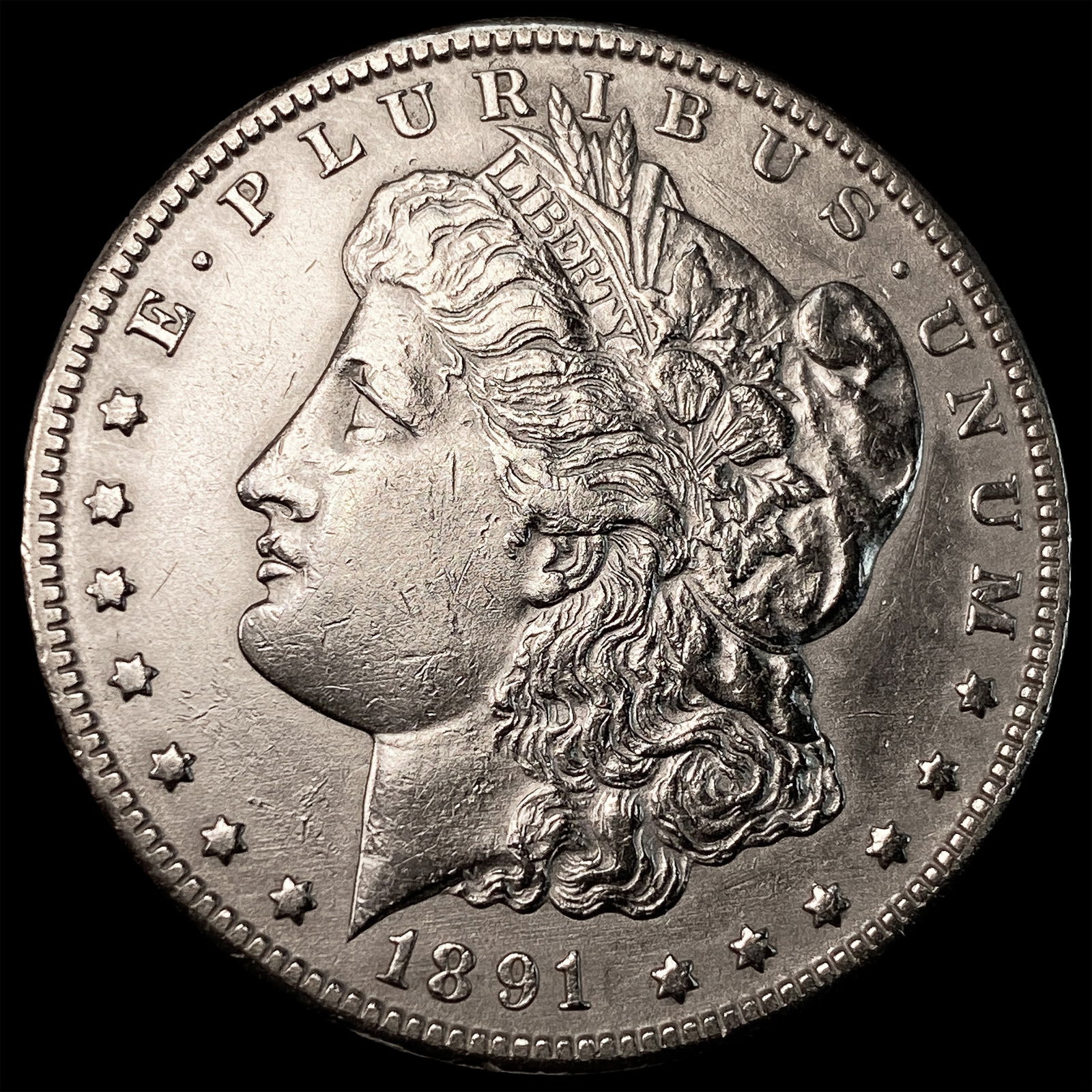 1891-CC Silver Morgan Dollar CLOSELY UNCIRCULATED (1 of 2)
