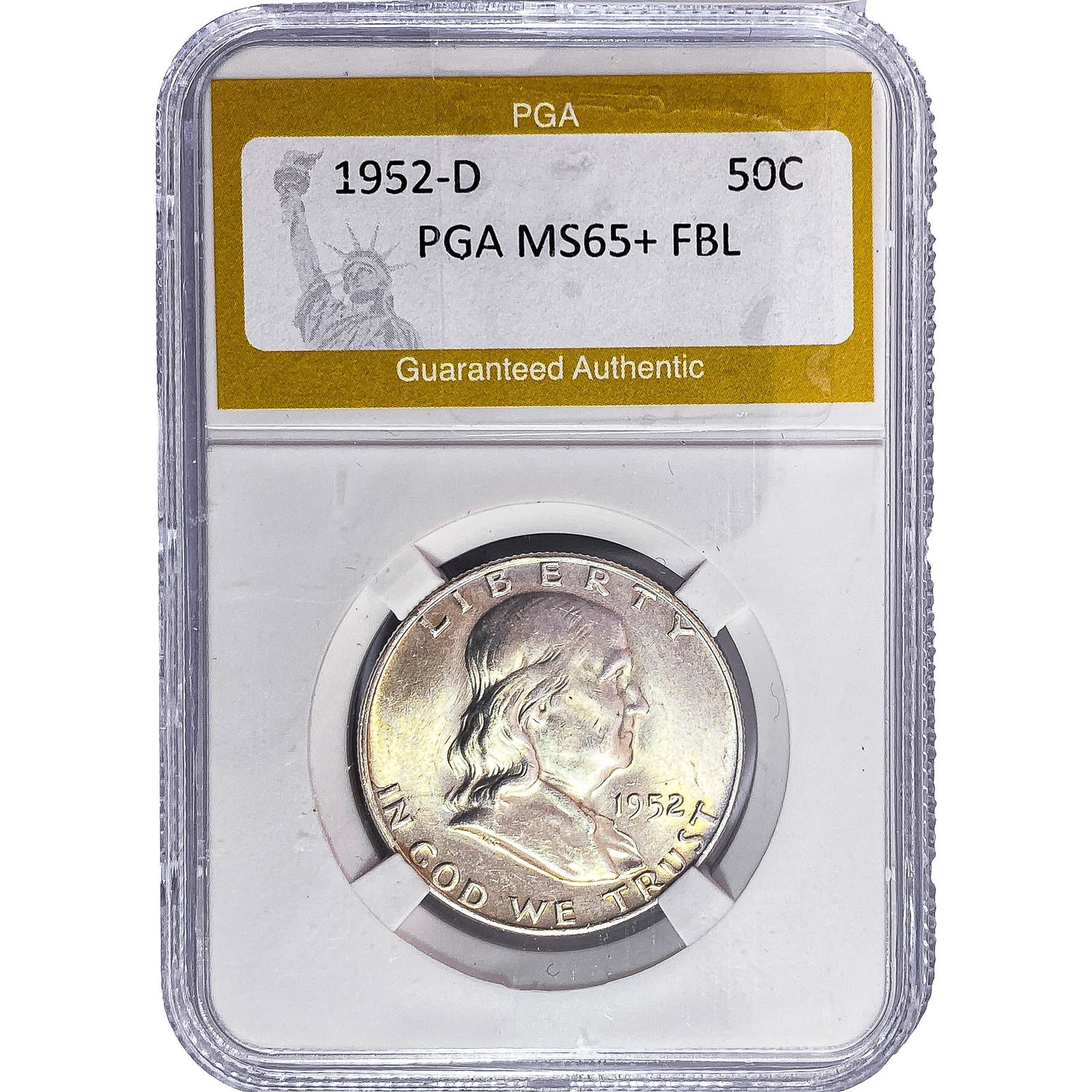 1952-D Franklin Half Dollar PGA MS65+ FBL (1 of 2)