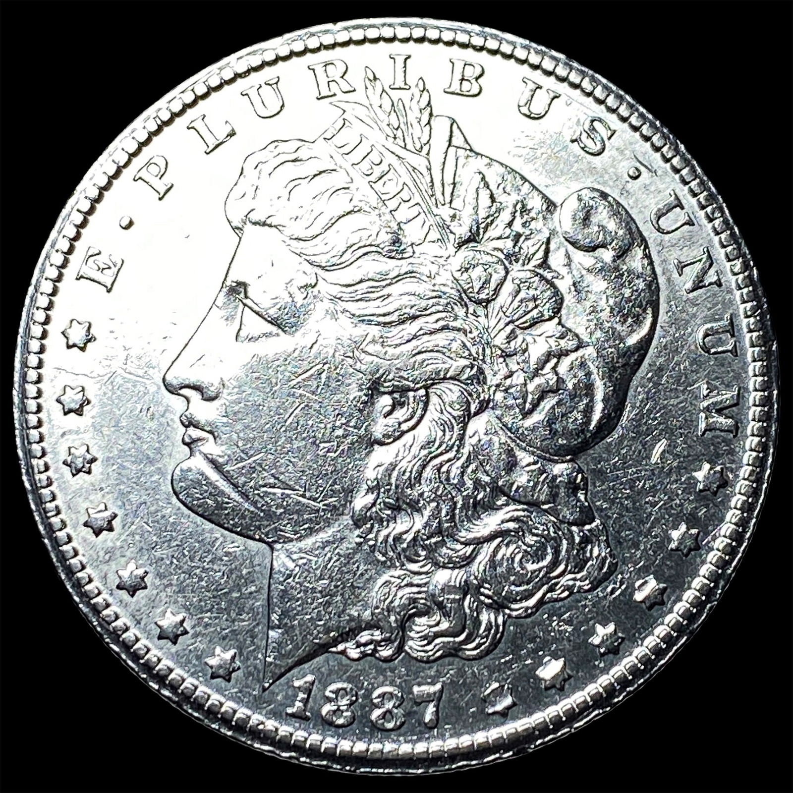 1887-S Silver Morgan Dollar CLOSELY UNCIRCULATED: 1887-S Silver Morgan Dollar CLOSELY UNCIRCULATED