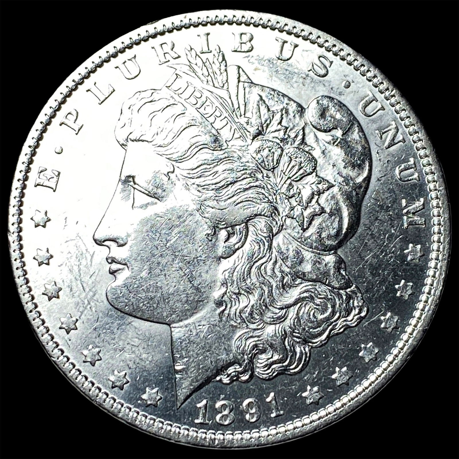 1891 Morgan Silver Dollar CLOSELY UNCIRCULATED: 1891 Morgan Silver Dollar CLOSELY UNCIRCULATED