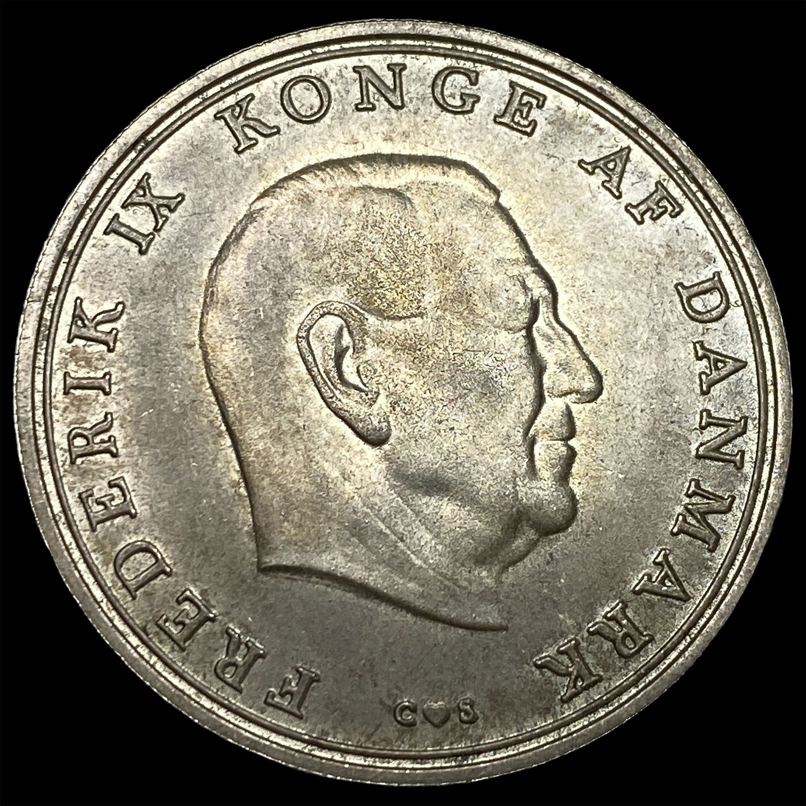 1968 Denmark .5247oz Silver 10 Kroner NEARLY UNCIRCULATED: 1968 Denmark .5247oz Silver 10 Kroner NEARLY UNCIRCULATED