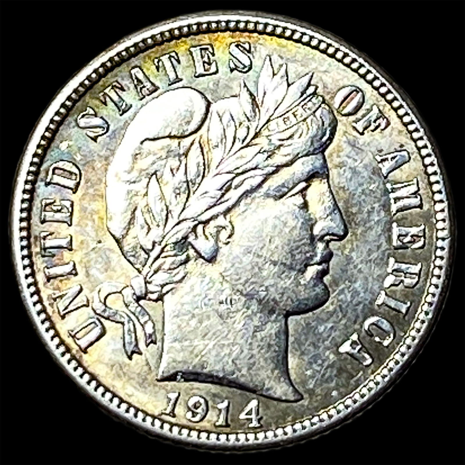 1914 Barber Dime CHOICE AU (1 of 2)