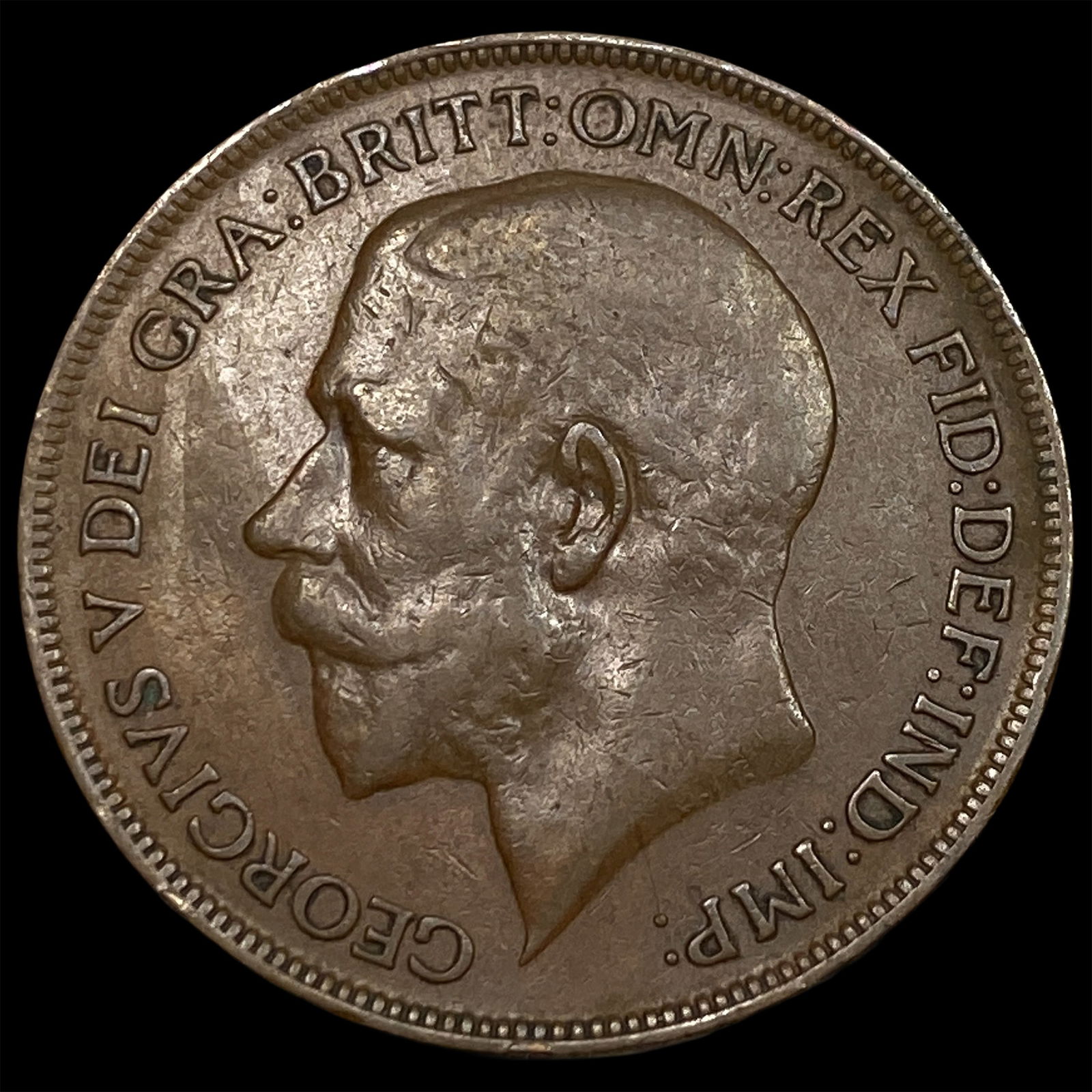1922 Great Britain One Penny - George V NEARLY UNCIRCULATED (1 of 2)