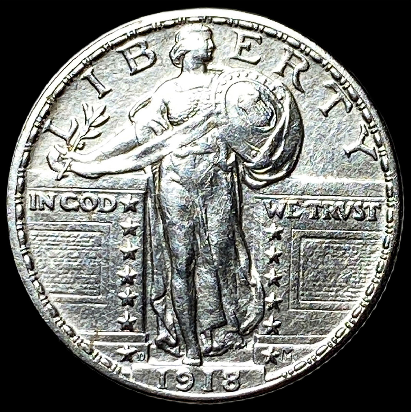 1918 Standing Liberty Quarter CLOSELY UNCIRCULATED: 1918 Standing Liberty Quarter CLOSELY UNCIRCULATED