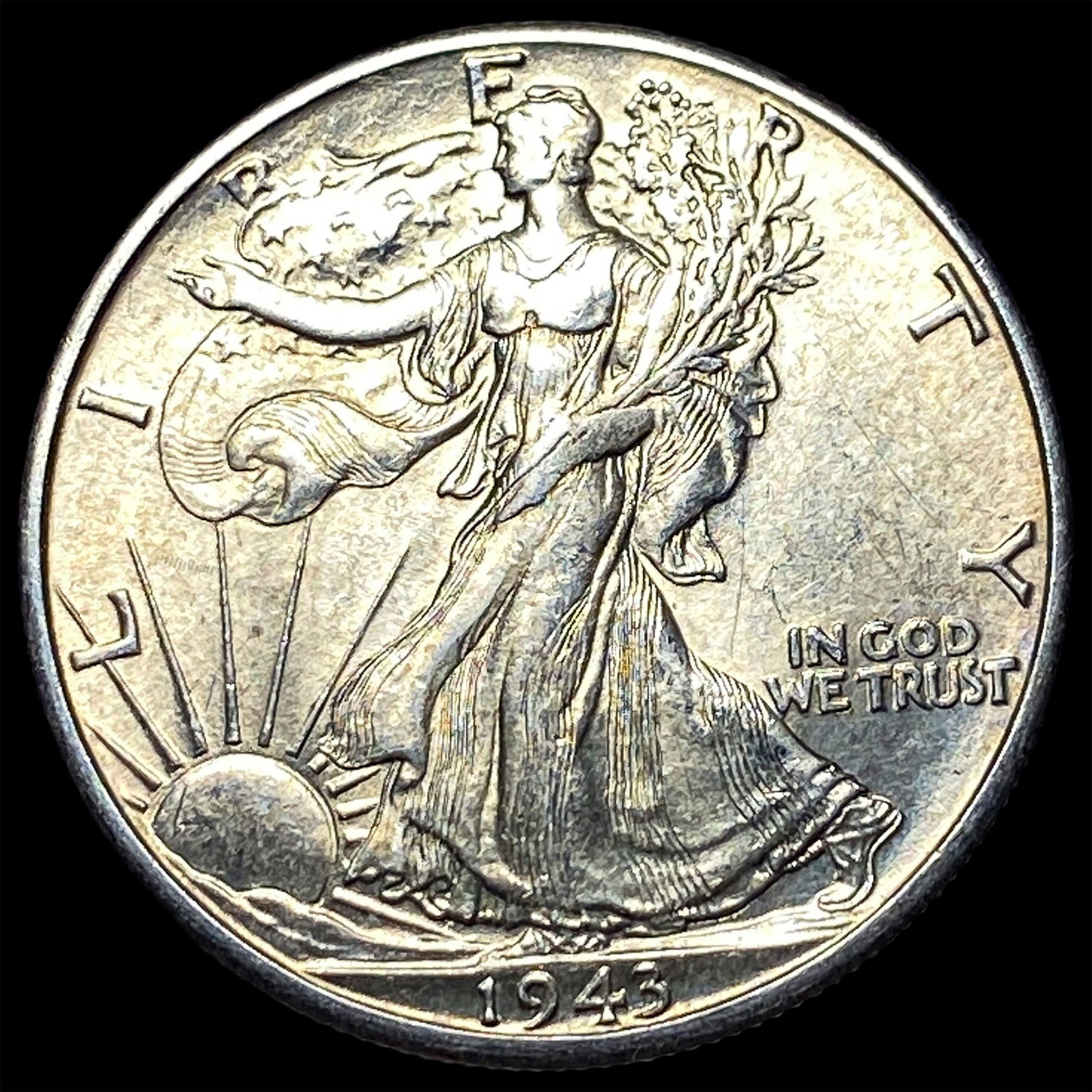 1943-D Silver Half Dollar Walking Liberty UNCIRCULATED: 1943-D Silver Half Dollar Walking Liberty UNCIRCULATED