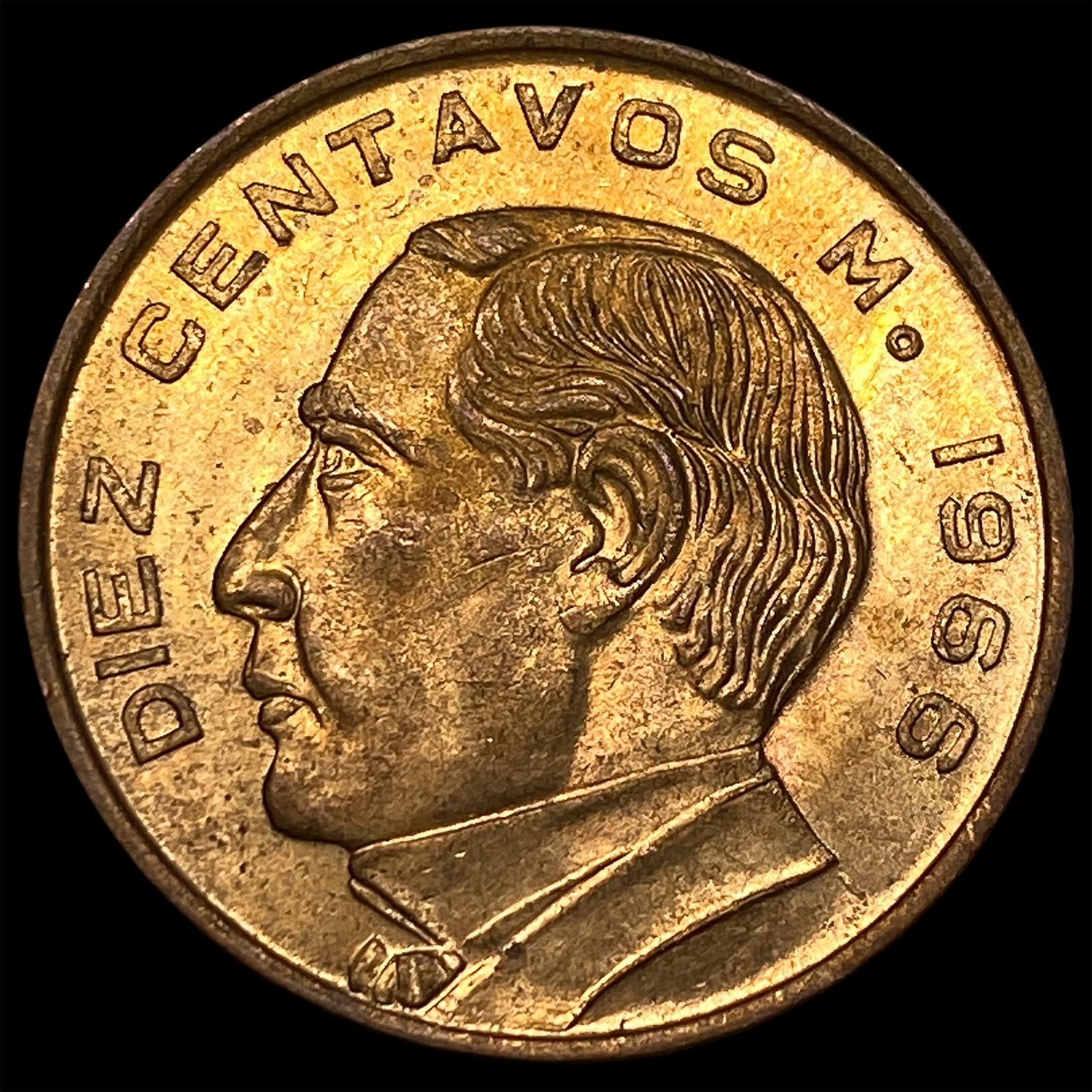 1966 Mexico 10 Centavos NEARLY UNCIRCULATED: 1966 Mexico 10 Centavos NEARLY UNCIRCULATED