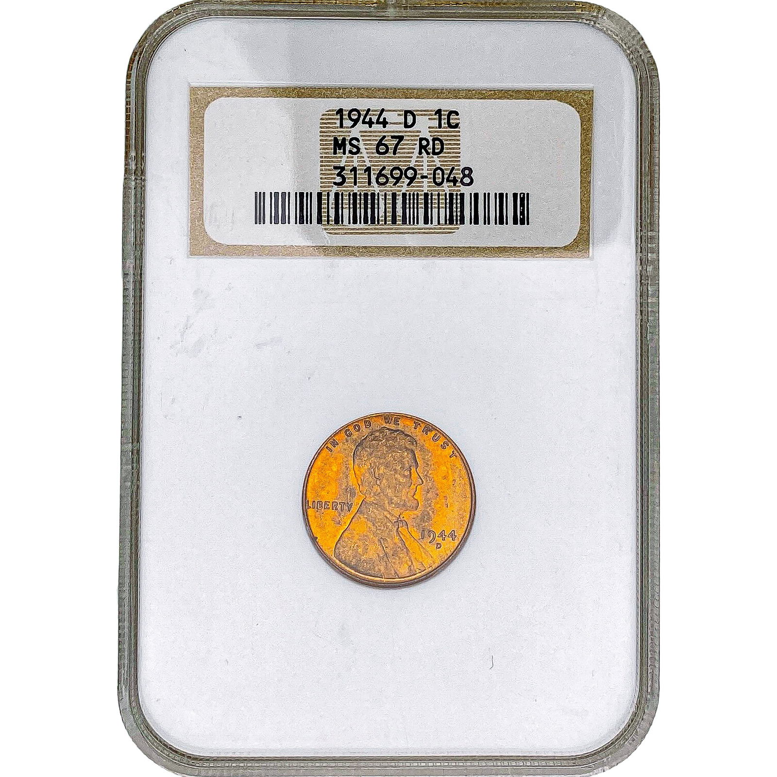 1944-D Wheat Cent NGC MS67 RD: 1944-D Wheat Cent NGC MS67 RD