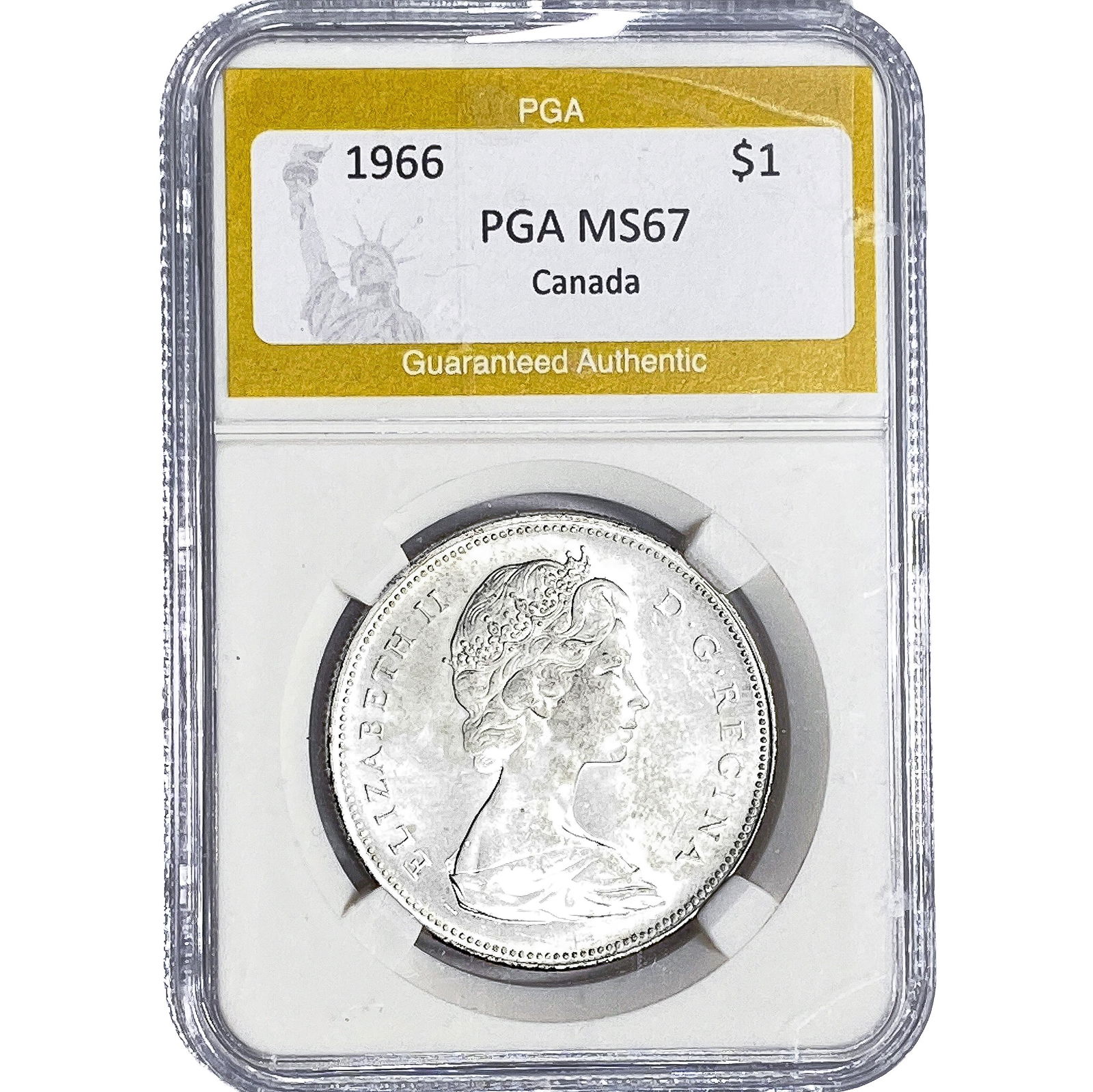 1966 Canada Silver Dollar PGA MS67: 1966 Canada Silver Dollar PGA MS67