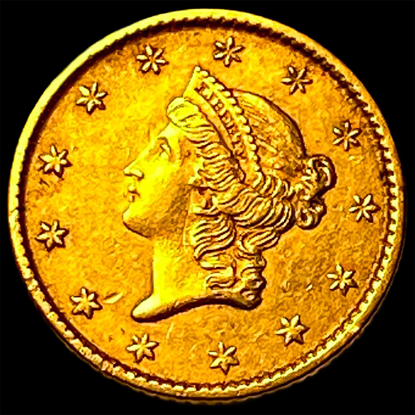 1853 Gold $1 Type 1 CHOICE AU: 1853 Gold $1 Type 1 CHOICE AU