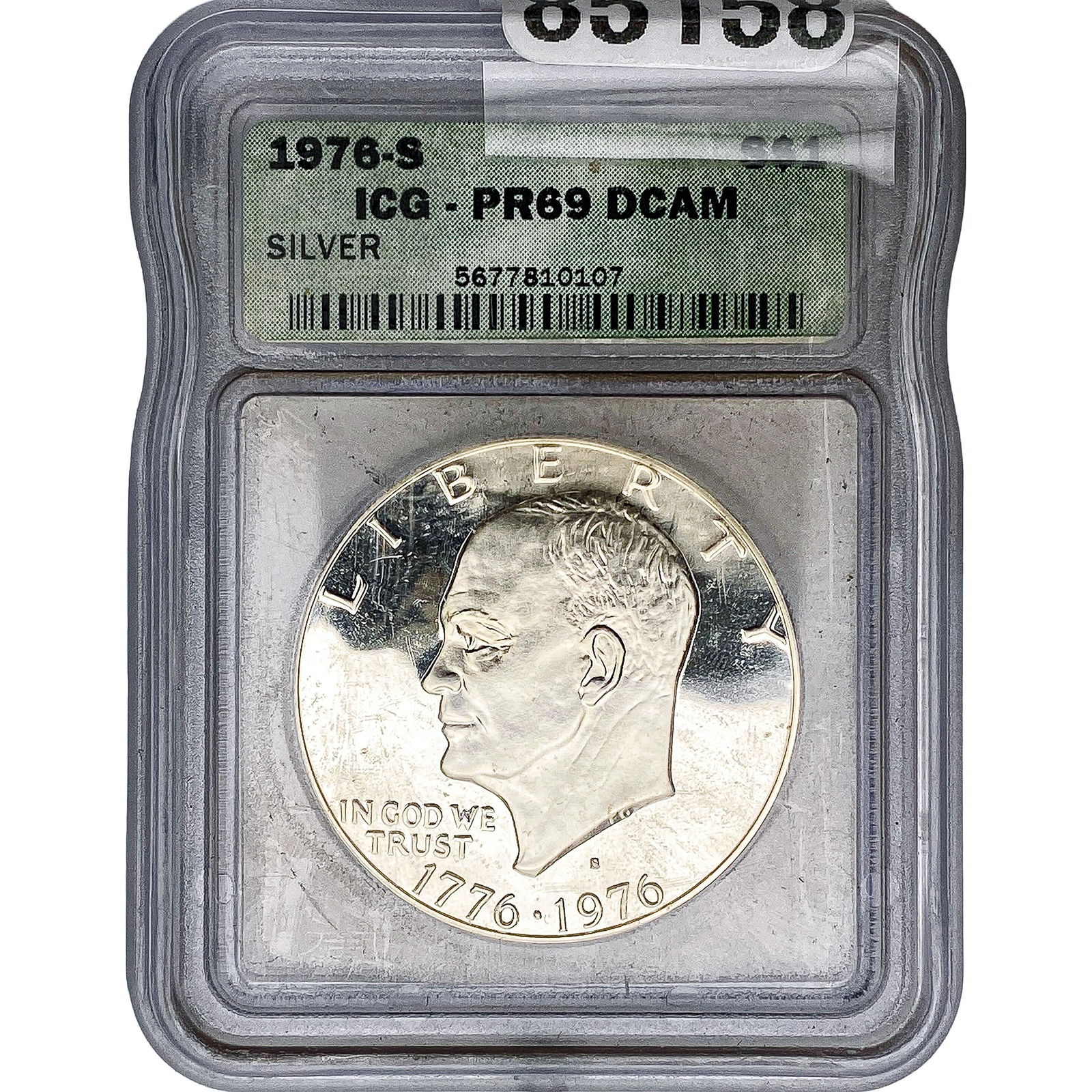 1976-S Eisenhower Dollar ICG PR69 DCAM: 1976-S Eisenhower Dollar ICG PR69 DCAM