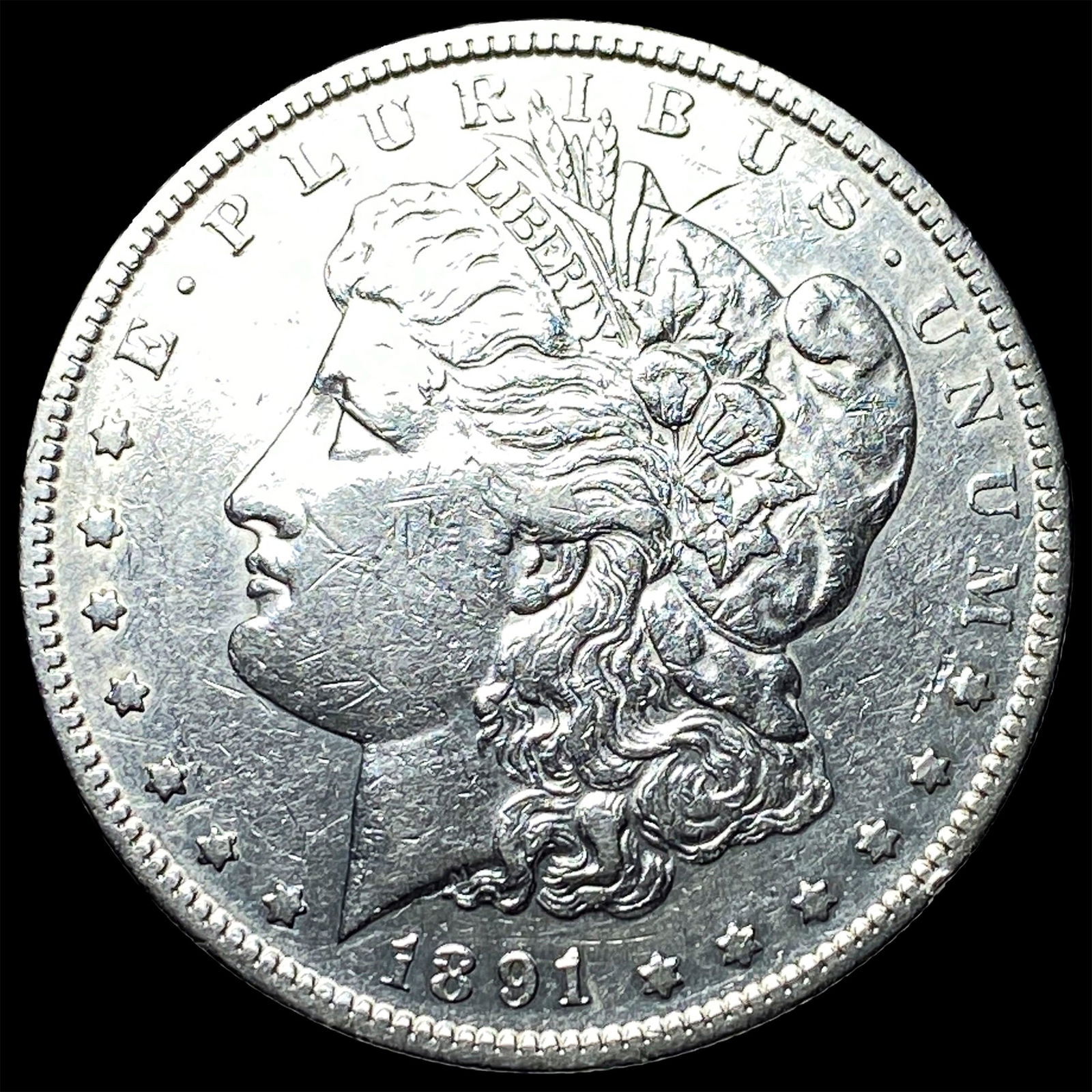 1891-S Silver Morgan Dollar CLOSELY UNCIRCULATED: 1891-S Silver Morgan Dollar CLOSELY UNCIRCULATED