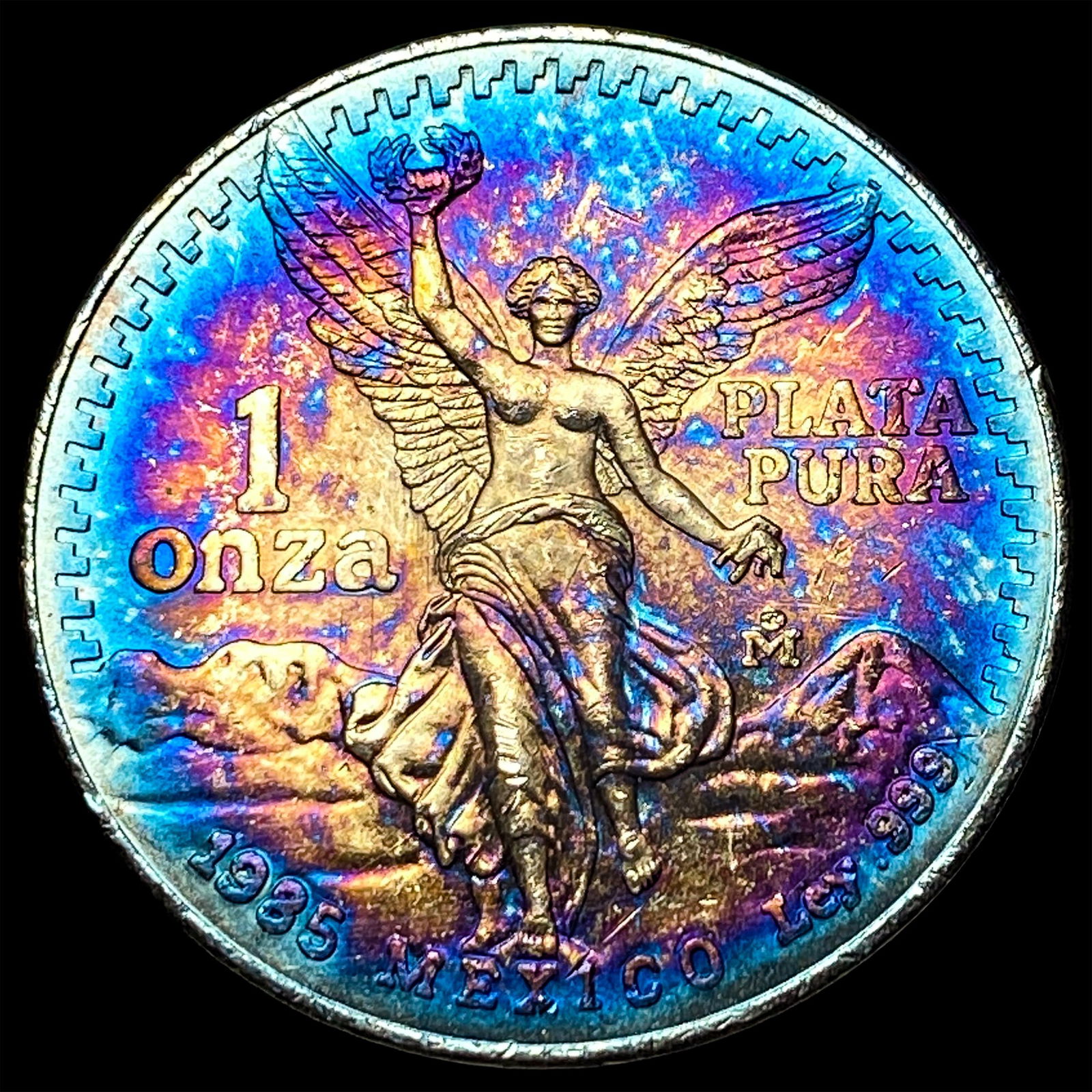 1985 Mexico Silver 1 Onza Libertad SUPERB GEM BU: 1985 Mexico Silver 1 Onza Libertad SUPERB GEM BU