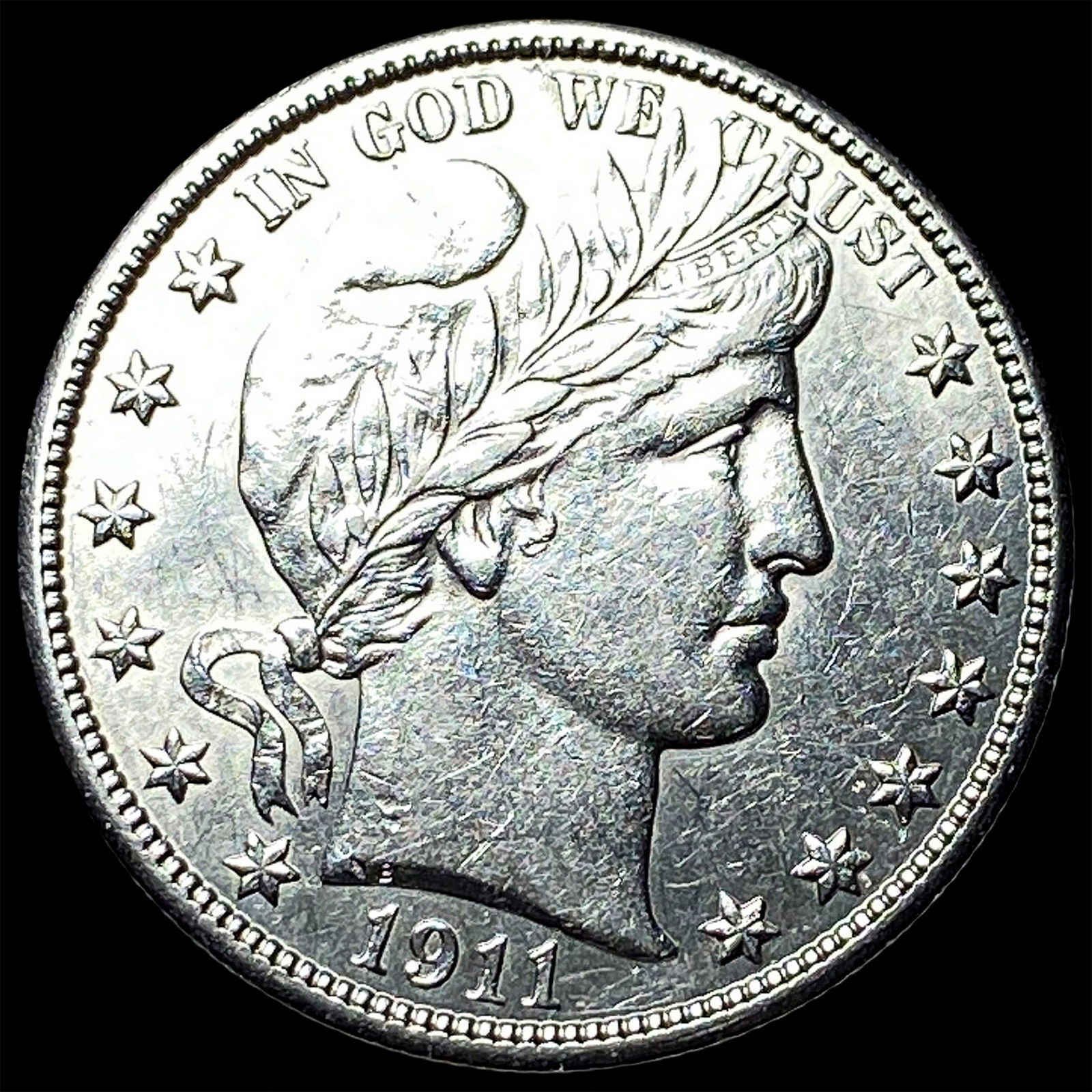 1911 Silver Half Dollar (Barber) CHOICE AU: 1911 Silver Half Dollar (Barber) CHOICE AU