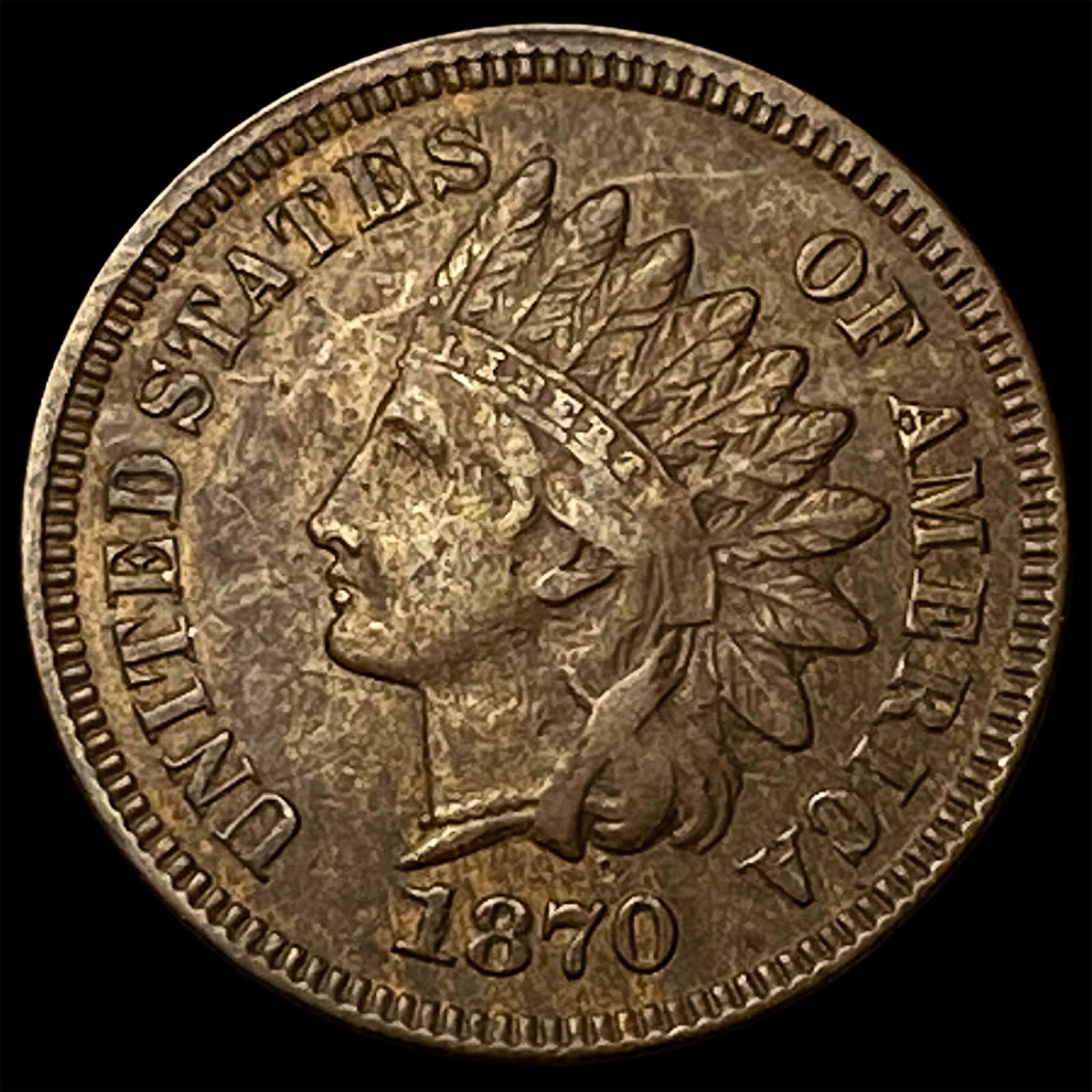 1870 Indian Head Cent NEARLY UNCIRCULATED (1 of 2)