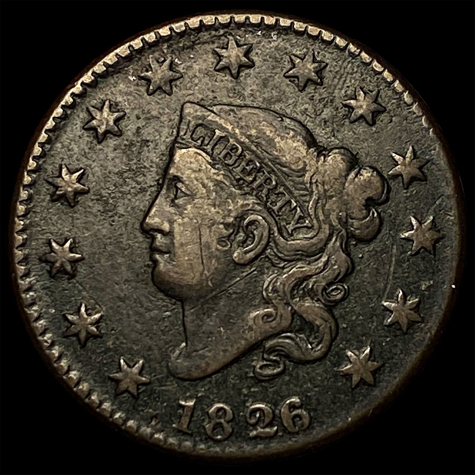 1826 Coronet Head Large Cent CLOSELY UNCIRCULATED: 1826 Coronet Head Large Cent CLOSELY UNCIRCULATED