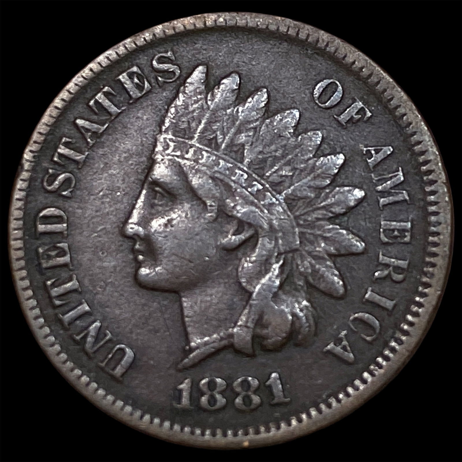 1881 Indian Head Cent NEARLY UNCIRCULATED: 1881 Indian Head Cent NEARLY UNCIRCULATED