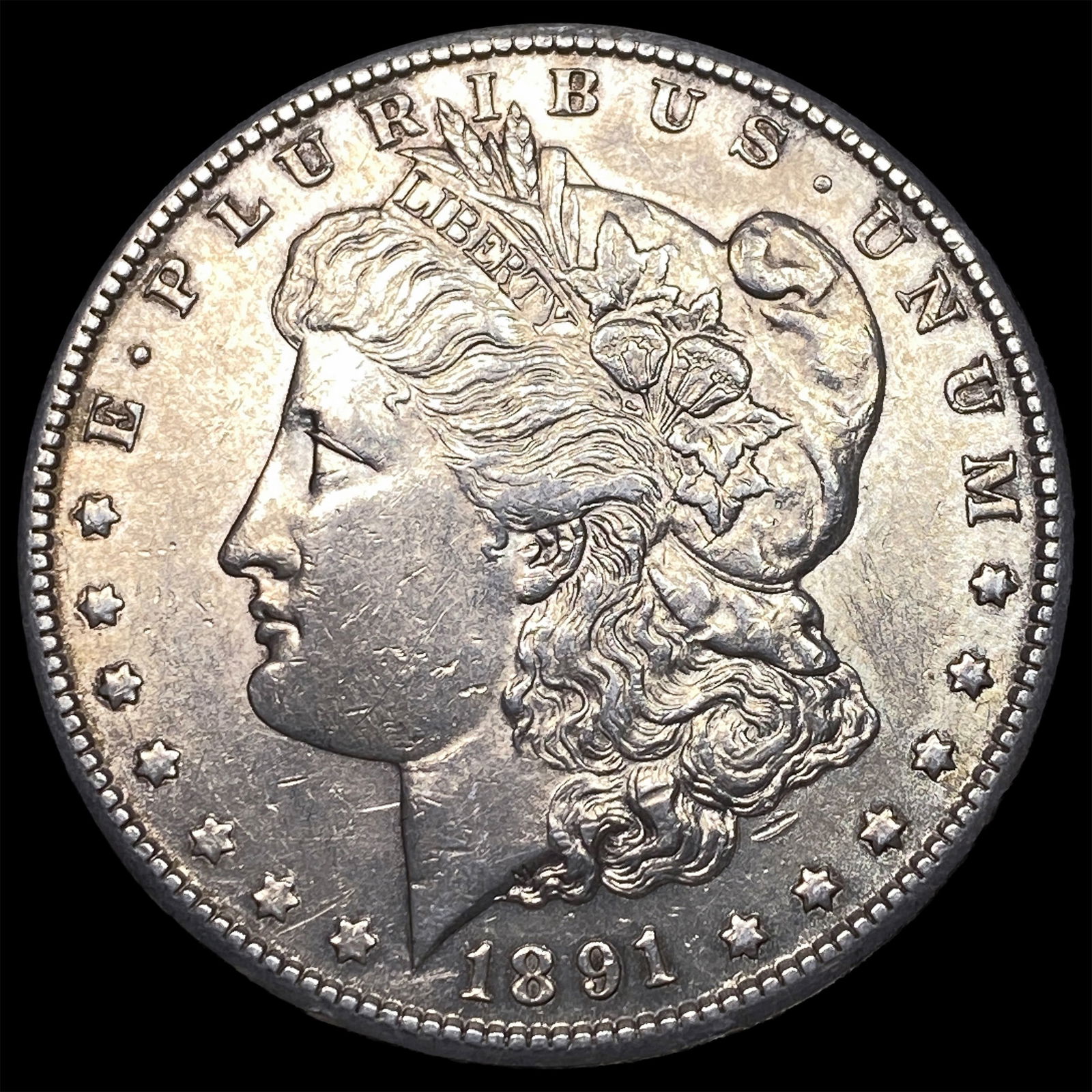1891-S Silver Morgan Dollar CHOICE AU: 1891-S Silver Morgan Dollar CHOICE AU