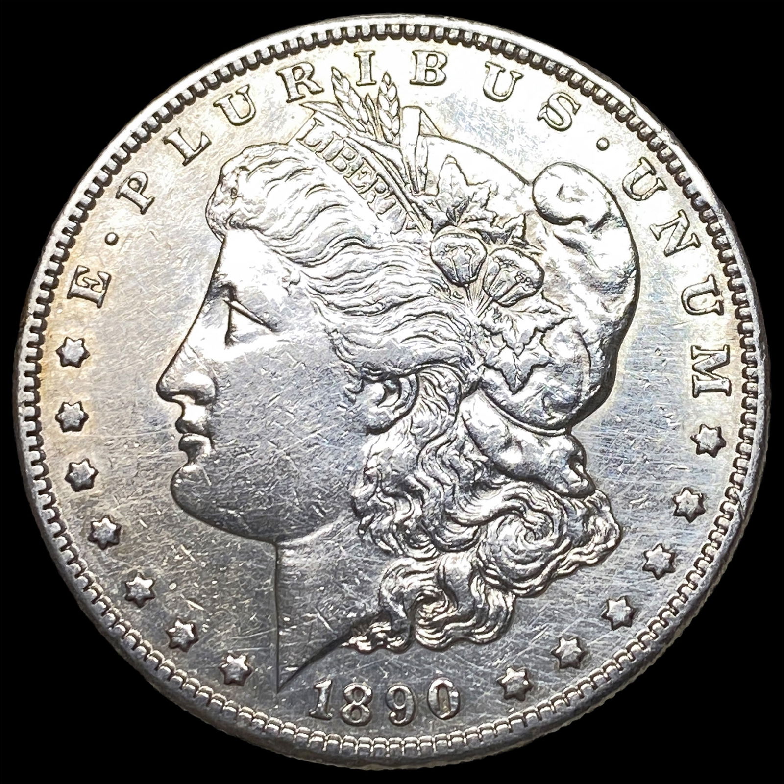1890-S Silver Morgan Dollar CLOSELY UNCIRCULATED: 1890-S Silver Morgan Dollar CLOSELY UNCIRCULATED