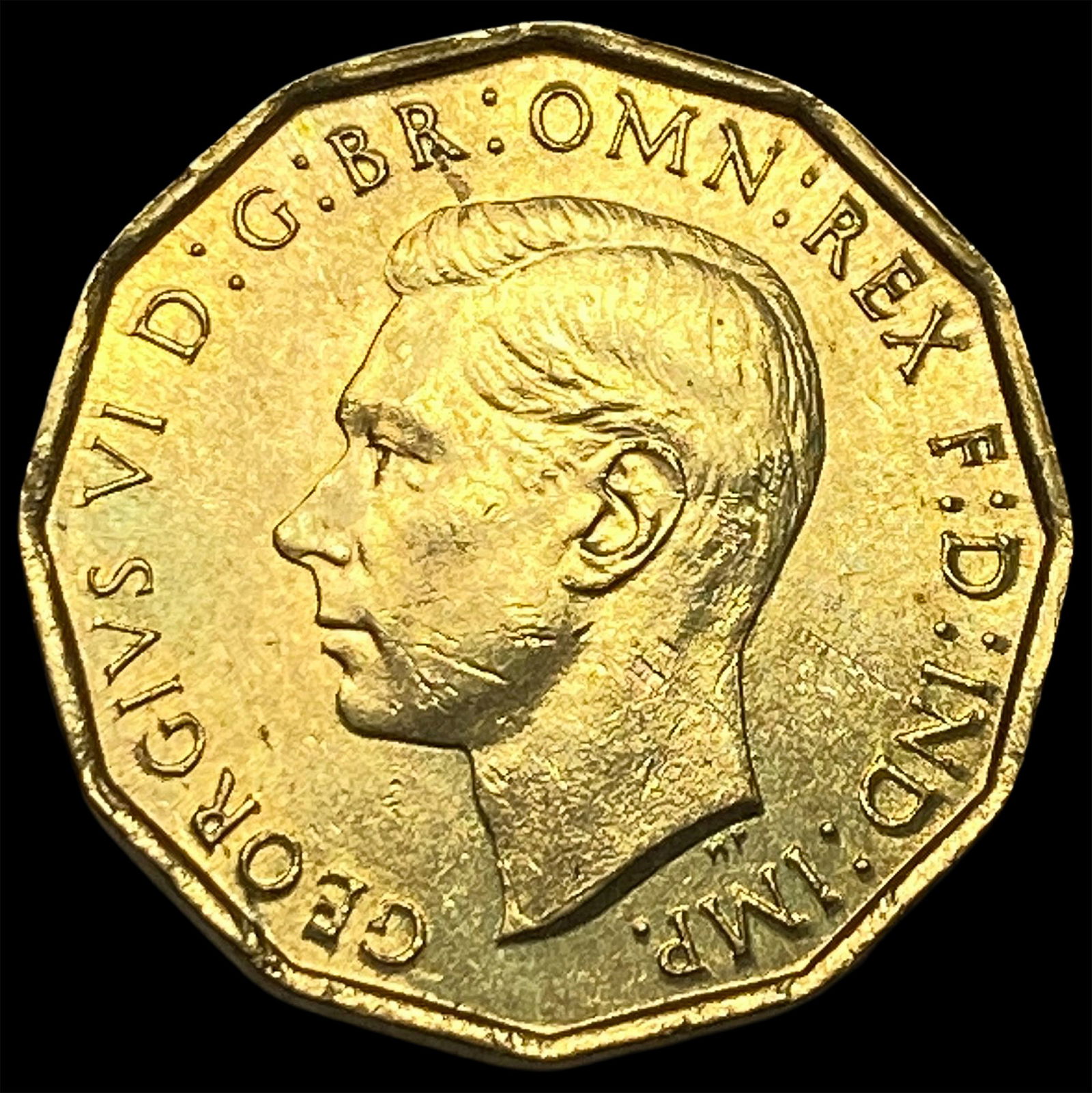 1942 Great Britain Nickel 3 Pence - George VI NEARLY UNCIRCULATED: 1942 Great Britain Nickel 3 Pence - George VI NEARLY UNCIRCULATED