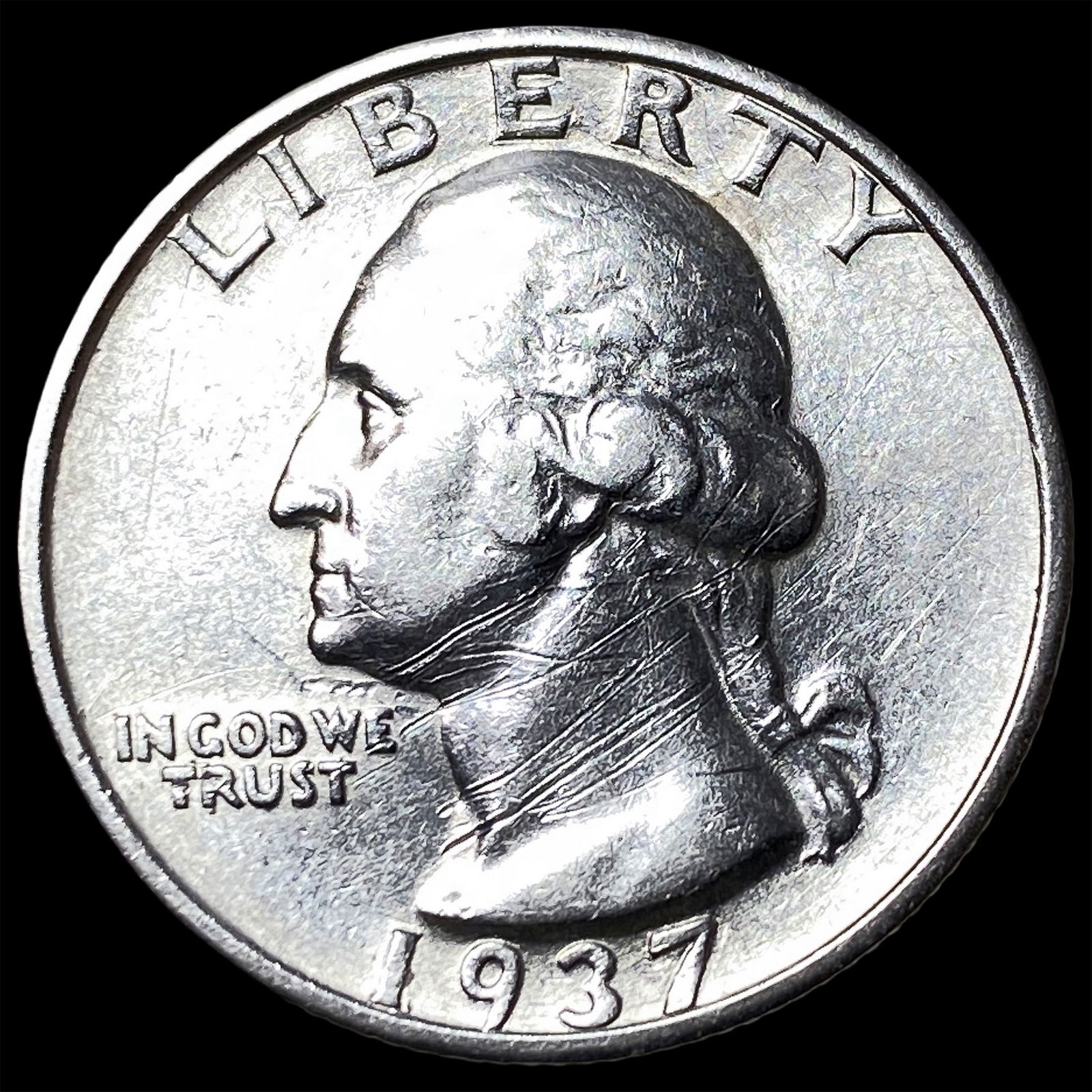 1937-S Silver Washington Quarter CLOSELY UNCIRCULATED (1 of 2)