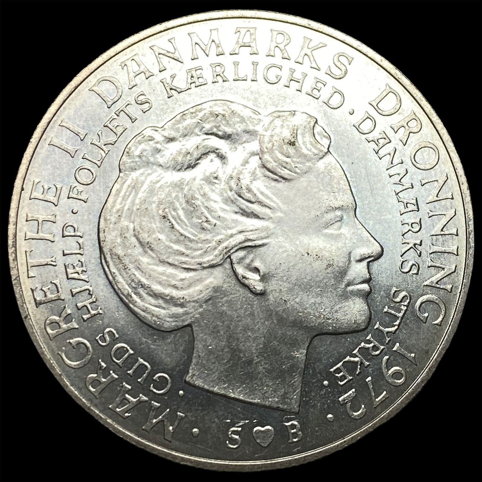 1972 Denmark .5247oz Silver 10 Kroner NEARLY UNCIRCULATED: 1972 Denmark .5247oz Silver 10 Kroner NEARLY UNCIRCULATED