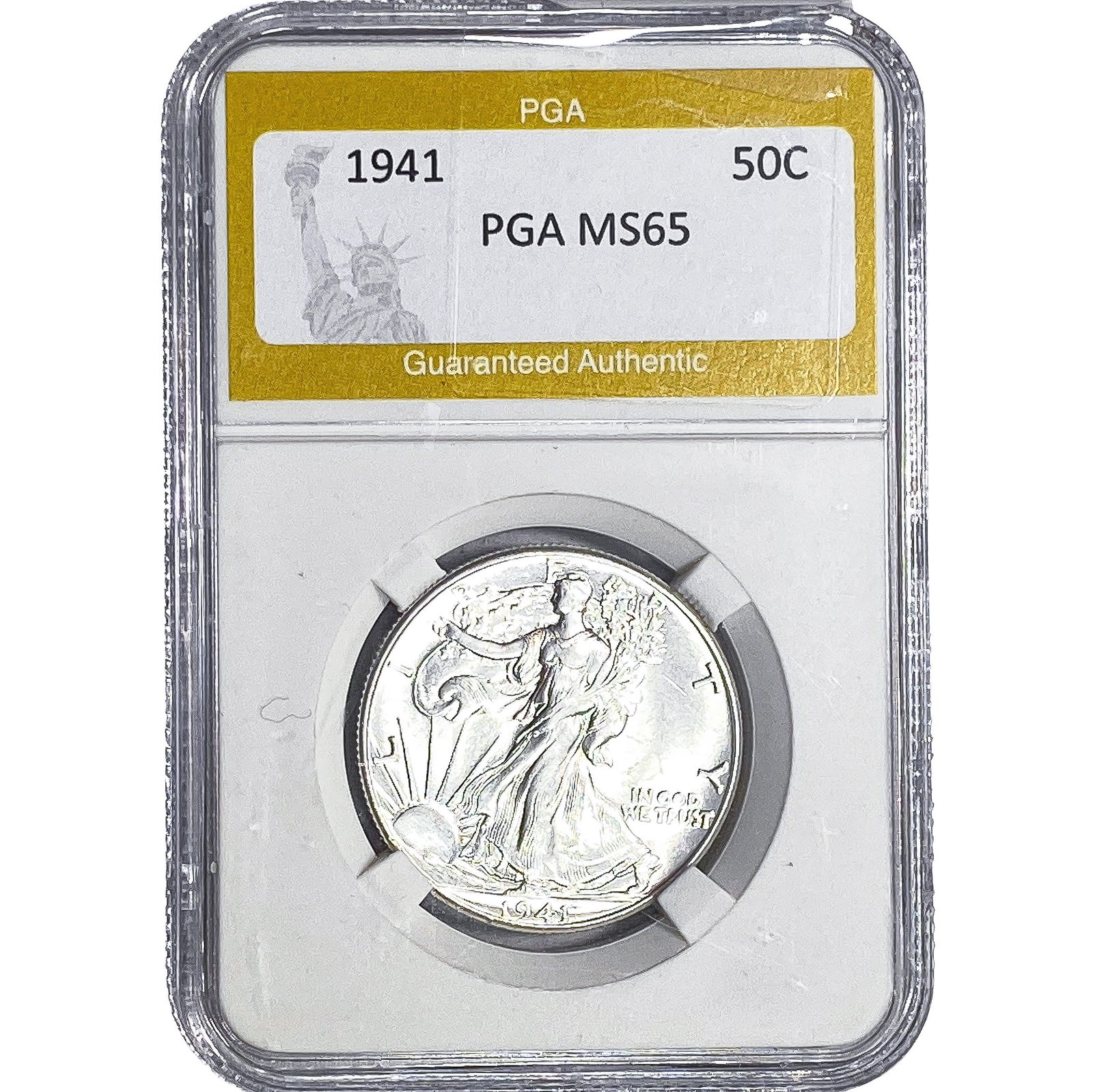1941 Walking Liberty Half Dollar PGA MS65: 1941 Walking Liberty Half Dollar PGA MS65