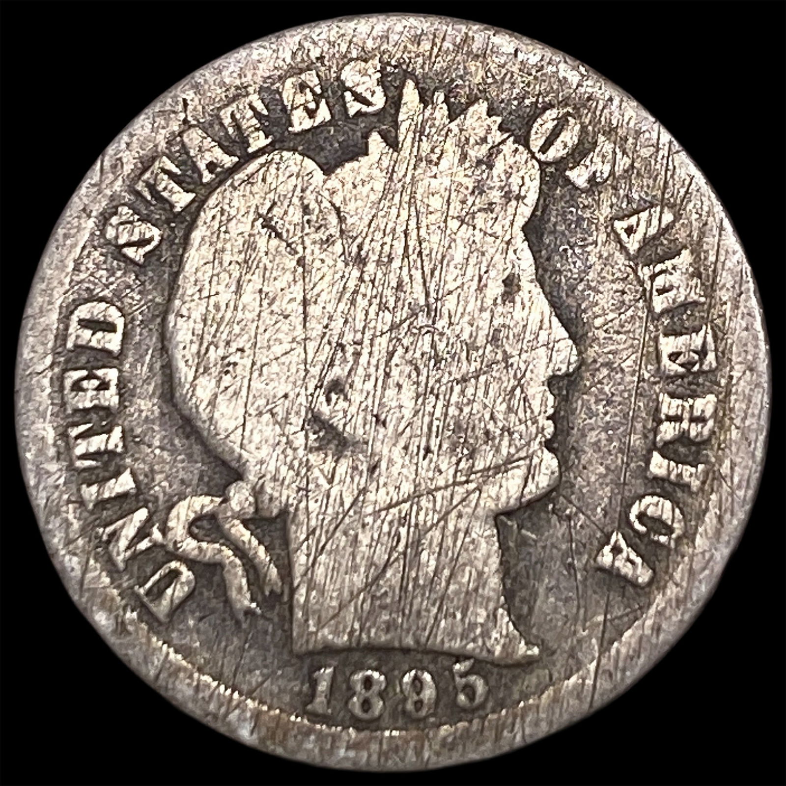 1895 Barber Dime NICELY CIRCULATED: 1895 Barber Dime NICELY CIRCULATED