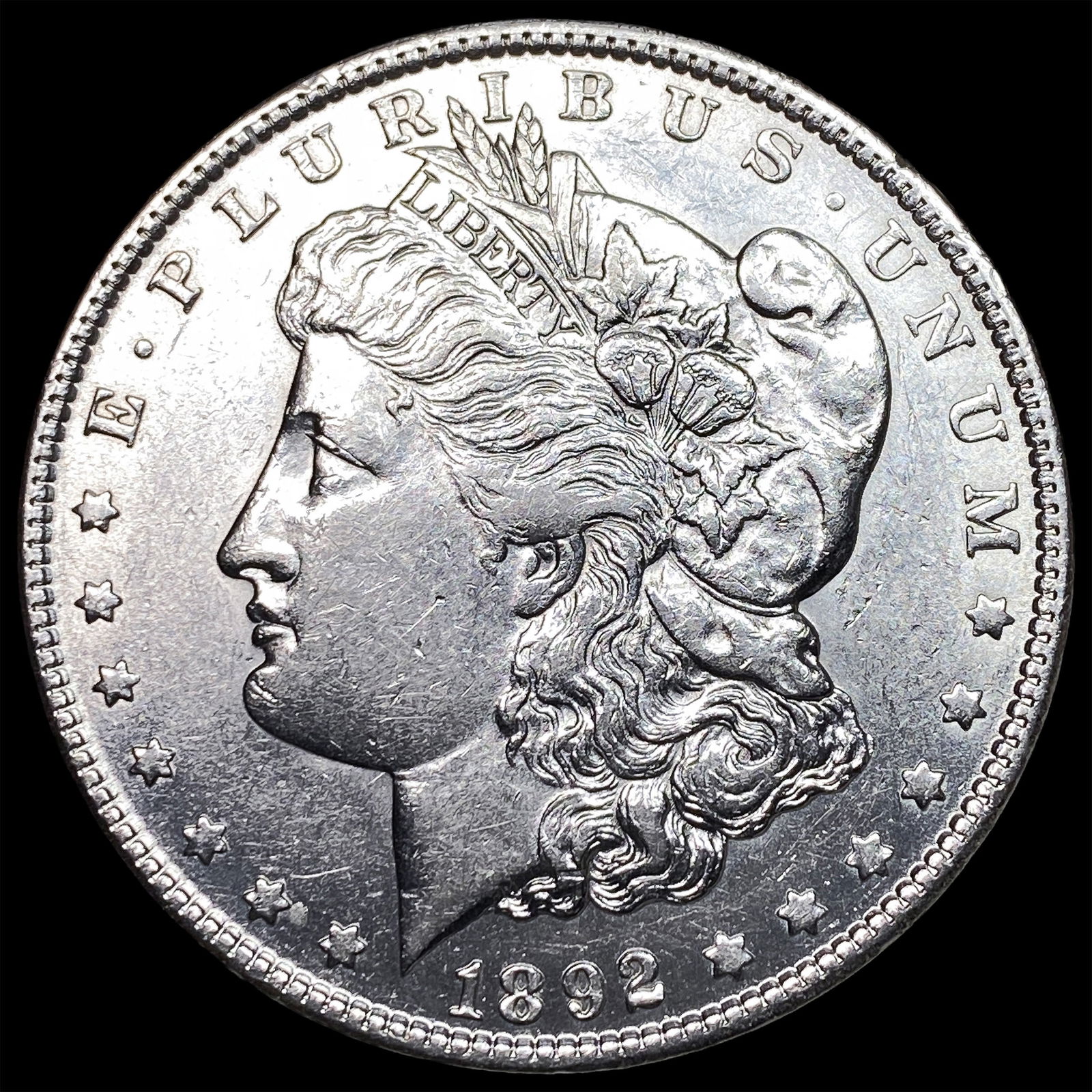 1892-S Silver Morgan Dollar CHOICE AU: 1892-S Silver Morgan Dollar CHOICE AU
