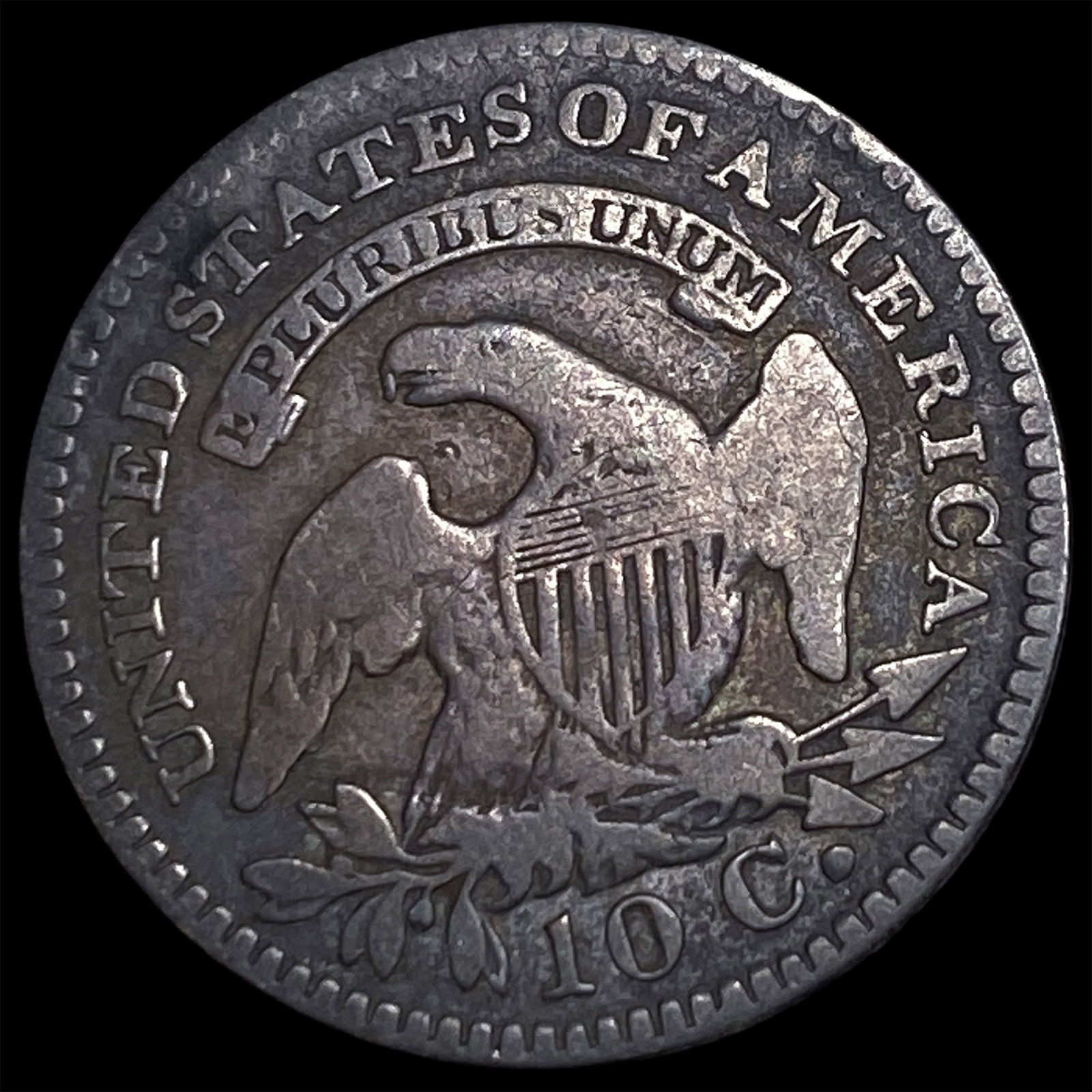 1821 Capped Bust Dime NICELY CIRCULATED - 2