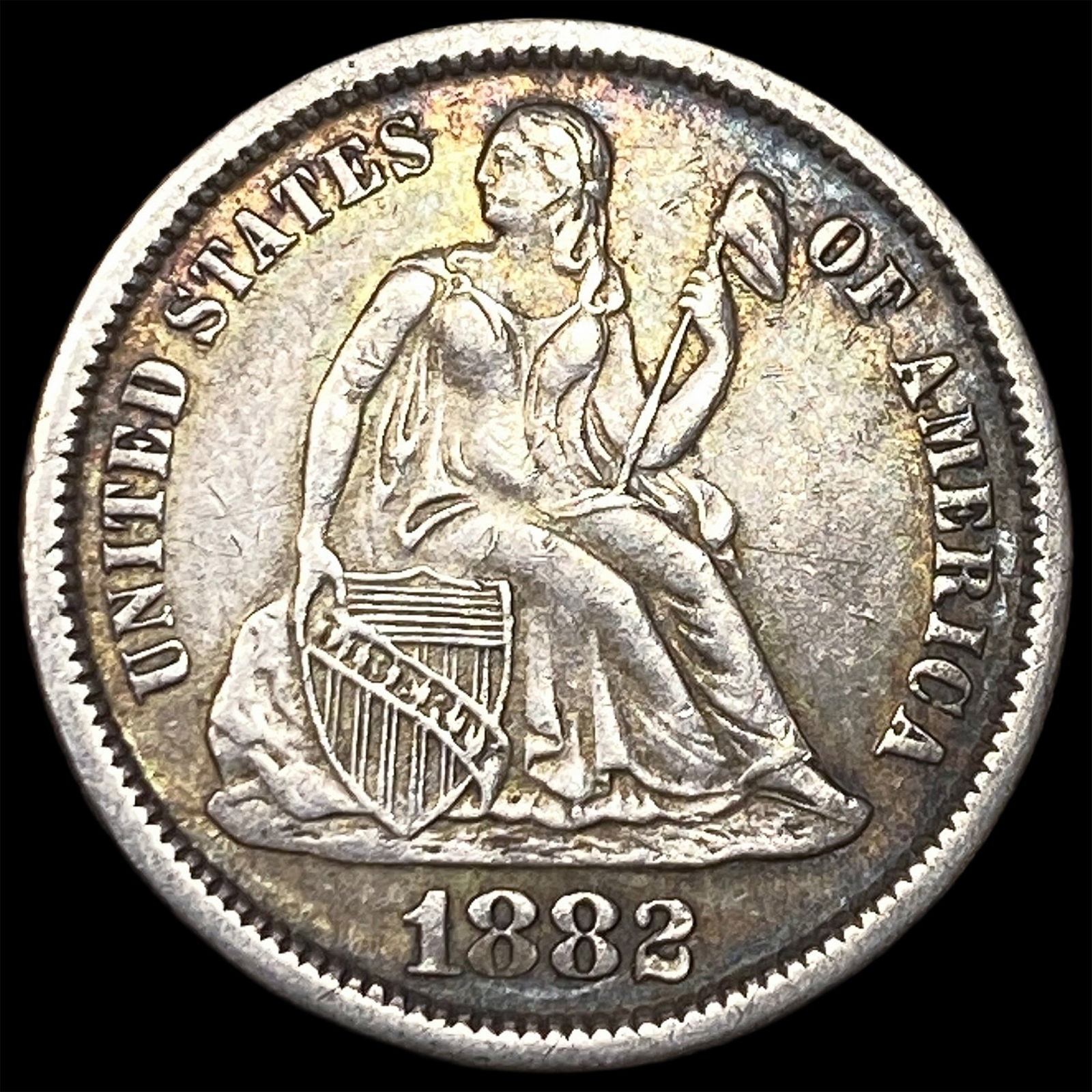 1882 Seated Liberty Dime CLOSELY UNCIRCULATED: 1882 Seated Liberty Dime CLOSELY UNCIRCULATED