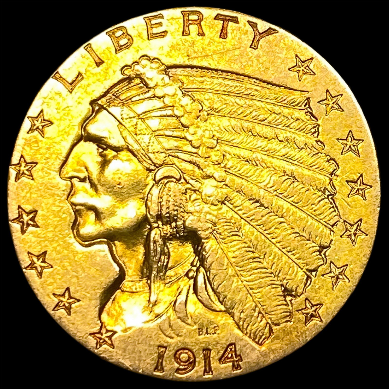 1914 Indian Head Gold $2.50 Quarter Eagle CLOSELY UNCIRCULATED (1 of 2)
