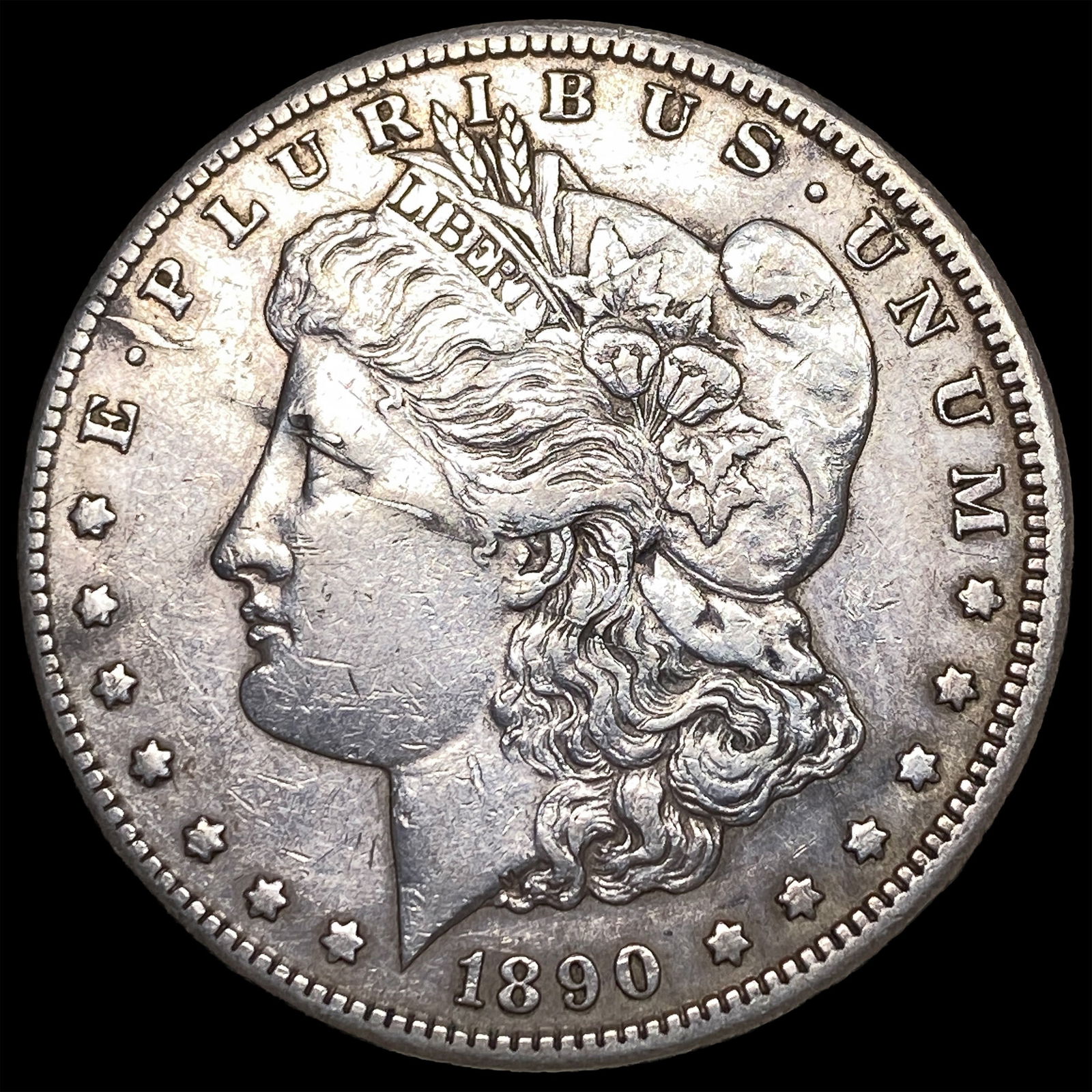 1890-CC Silver Morgan Dollar NEARLY UNCIRCULATED: 1890-CC Silver Morgan Dollar NEARLY UNCIRCULATED