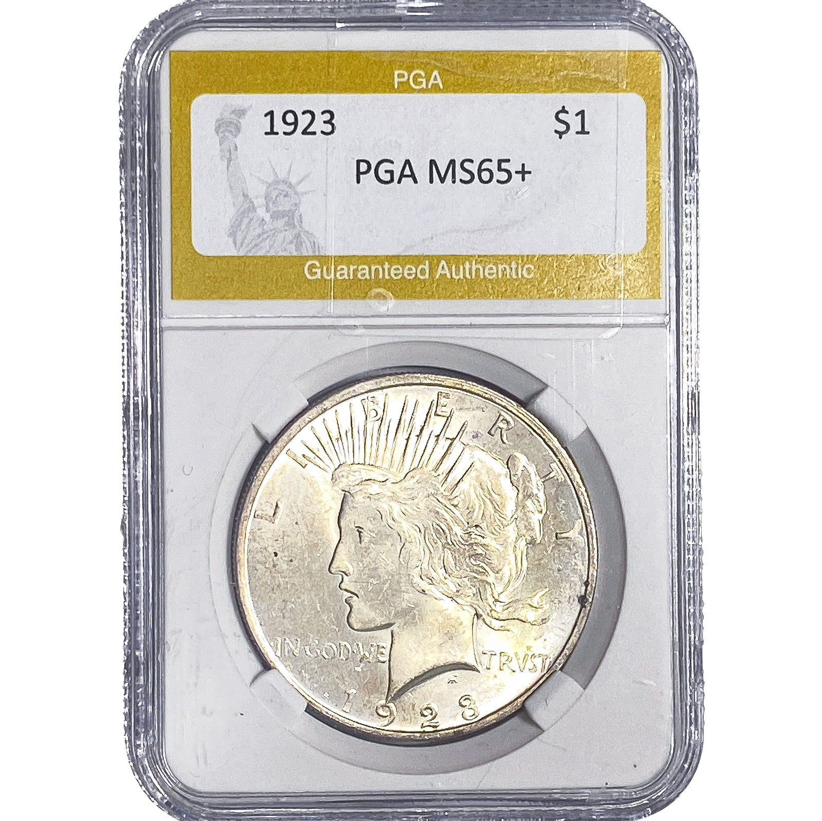1923 Silver Peace Dollar PGA MS65+: 1923 Silver Peace Dollar PGA MS65+