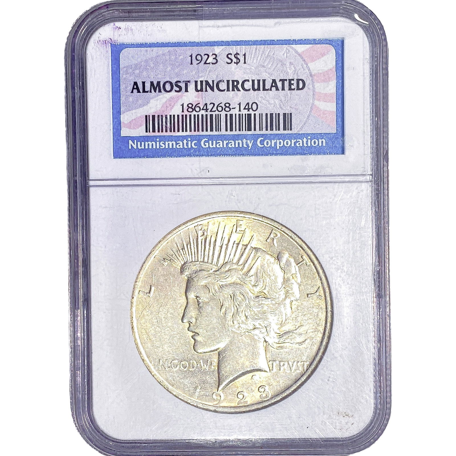 1923 Silver Peace Dollar NGC AU: 1923 Silver Peace Dollar NGC AU
