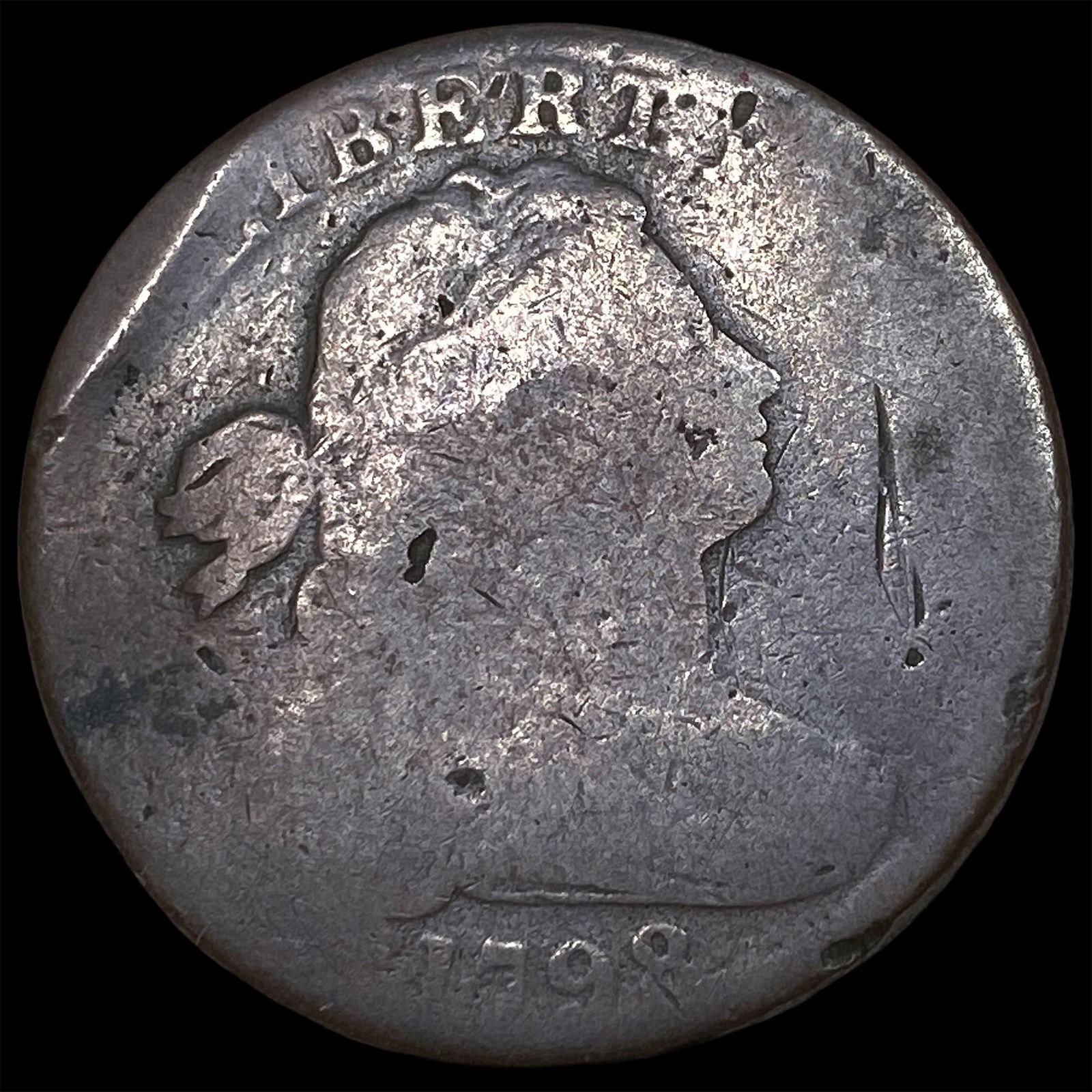 1798 Large Cent Draped Bust NICELY CIRCULATED: 1798 Large Cent Draped Bust NICELY CIRCULATED
