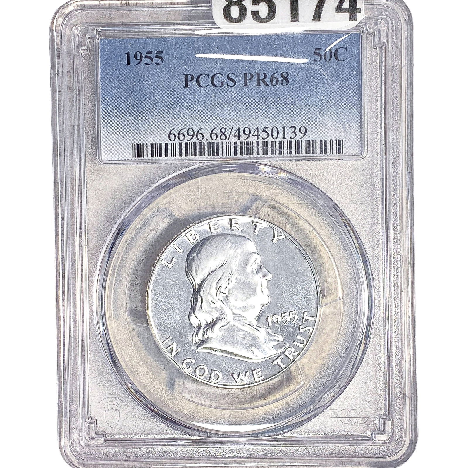 1955 Franklin Half Dollar PCGS PR68 (1 of 2)